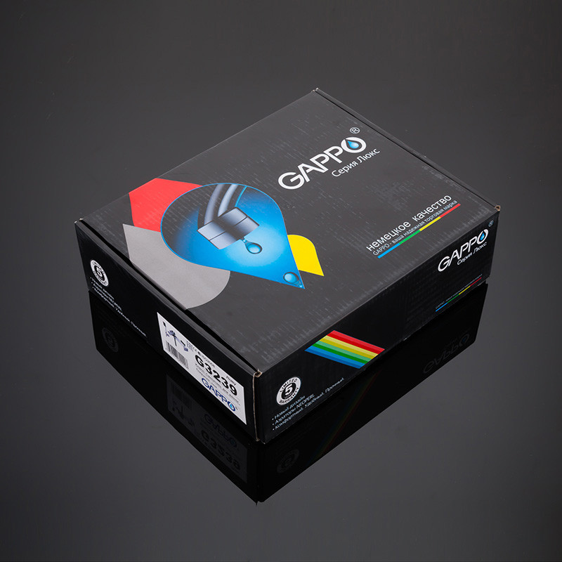 Смеситель д/ванны хром  G3239*   (ф25, короткий гусак, евро перекл)    GAPPO - миниатюра №2