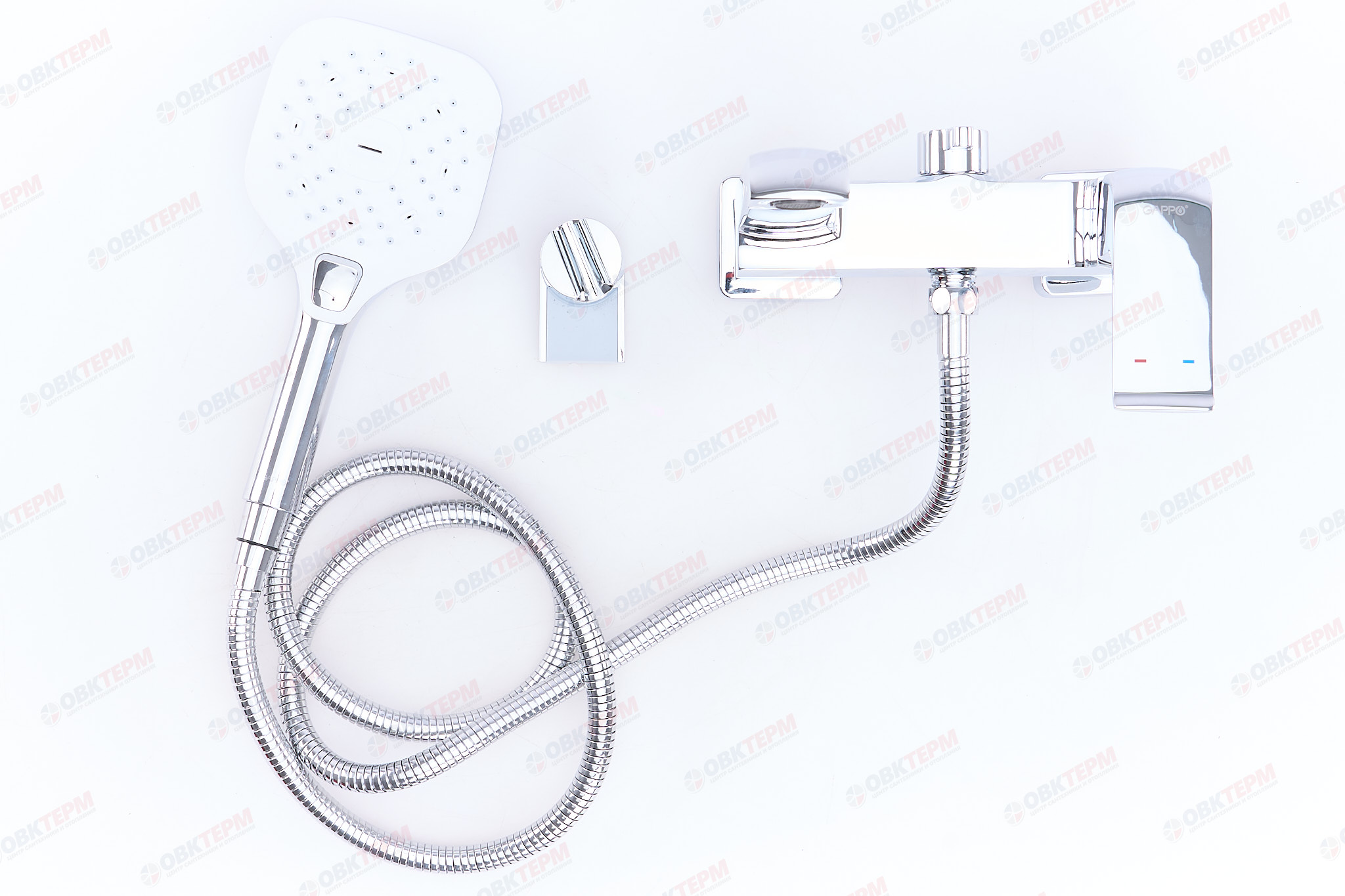 Смеситель д/ванны GAPPO G3250-8 латунь /хром /Ø35мм /лейка 3 реж - миниатюра №9