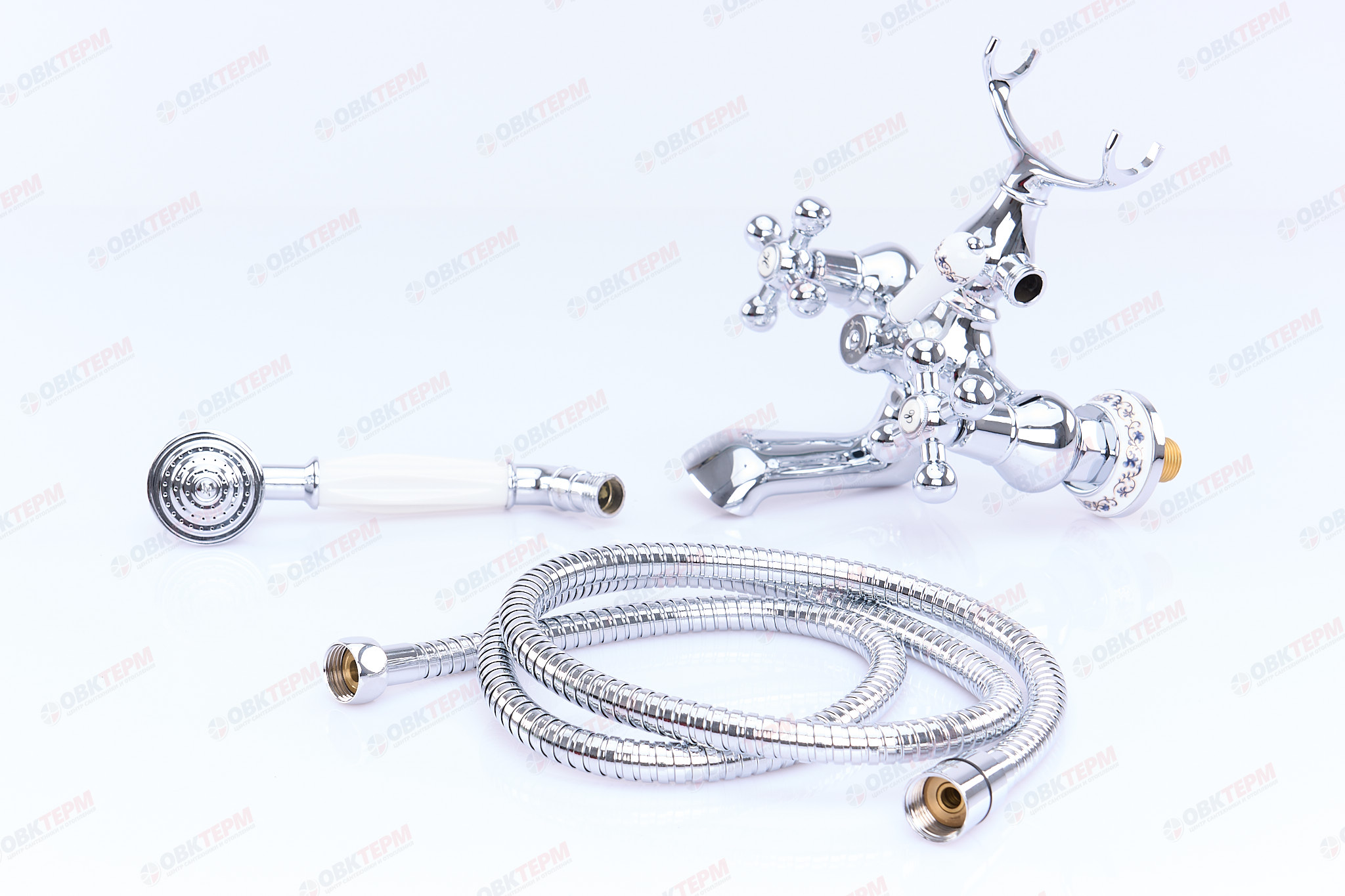 Смеситель д/ванны хром  G3265*   (короткий гусак, евро перекл 90, п/об)   GAPPO - Изображение №4