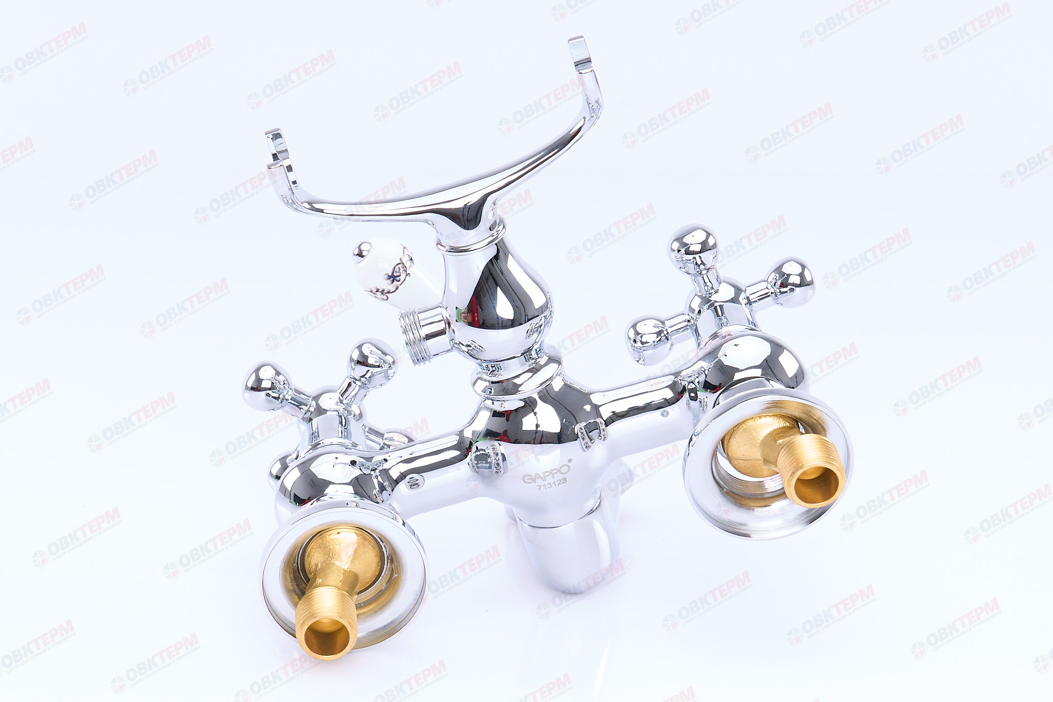 Смеситель д/ванны хром  G3265*   (короткий гусак, евро перекл 90, п/об)   GAPPO - Изображение №5