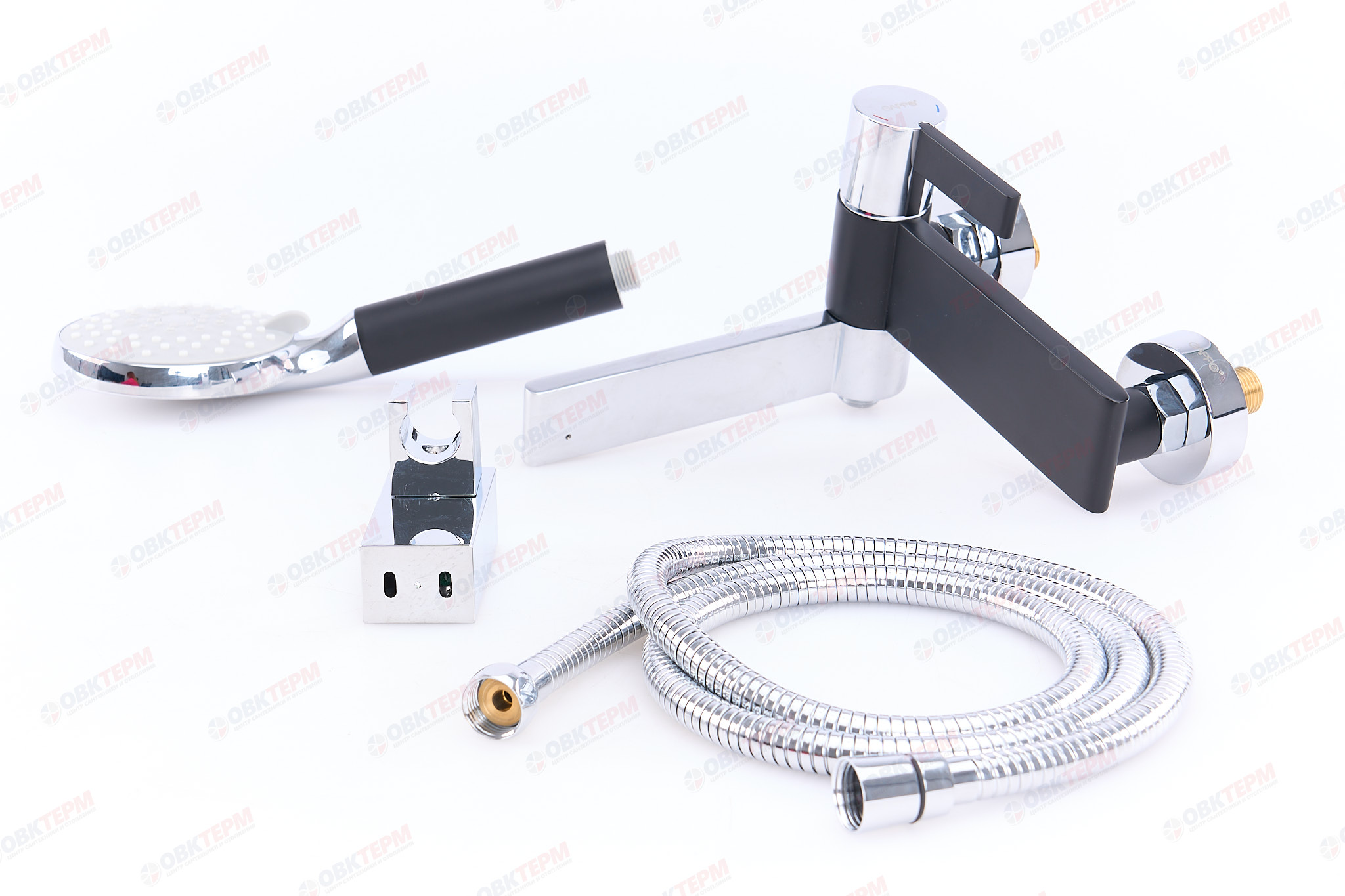 Смеситель д/ванны GAPPO G3281 латунь /чёрный /Ø35мм /лейка 3 реж - Изображение №5