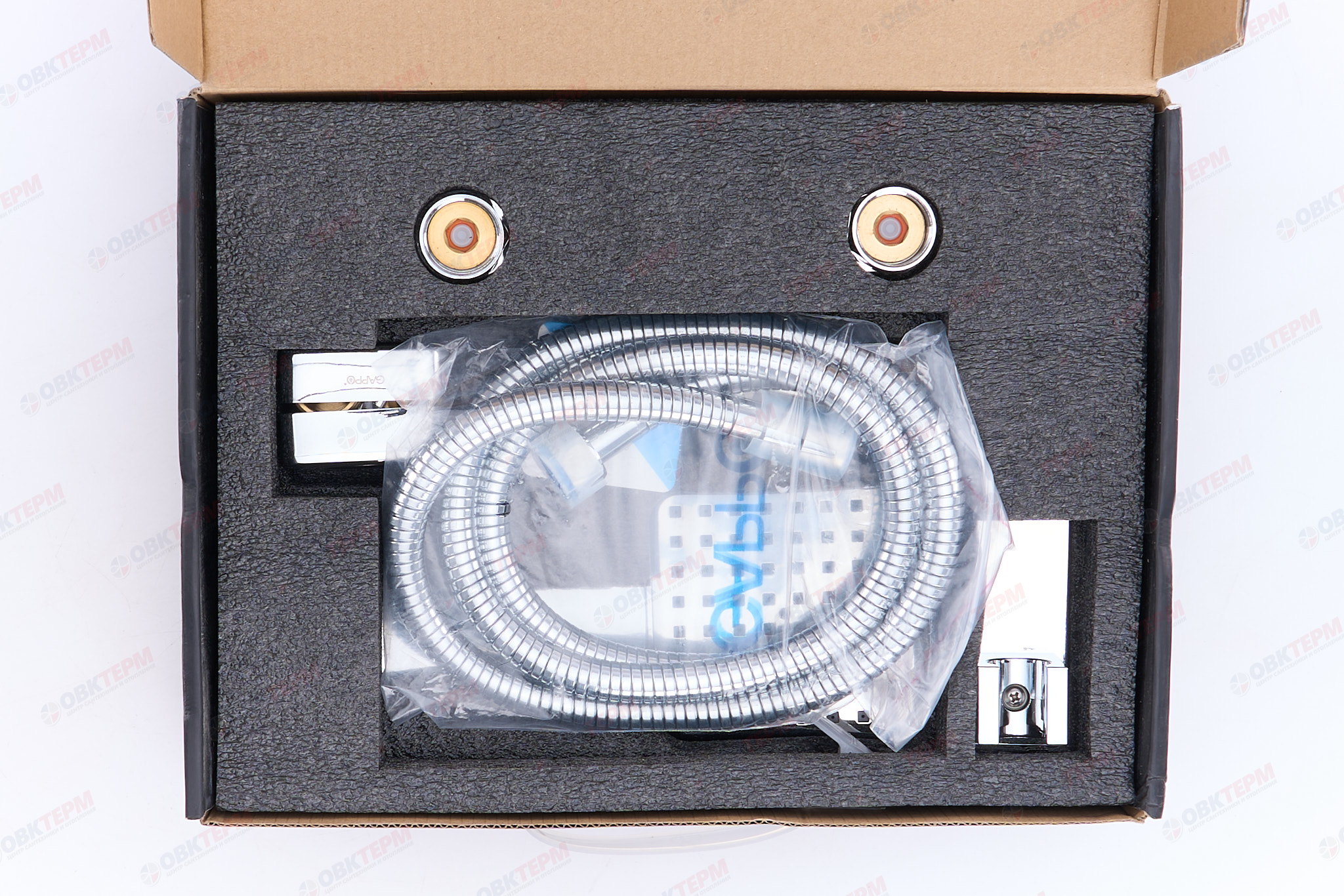 Смеситель д/ванны GAPPO G3291 латунь /хром /термостат /лейка 1 реж., - миниатюра №12