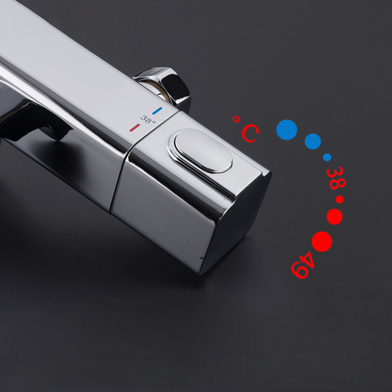 Смеситель д/ванны GAPPO G3291 латунь /хром /термостат /лейка 1 реж., - Изображение №4