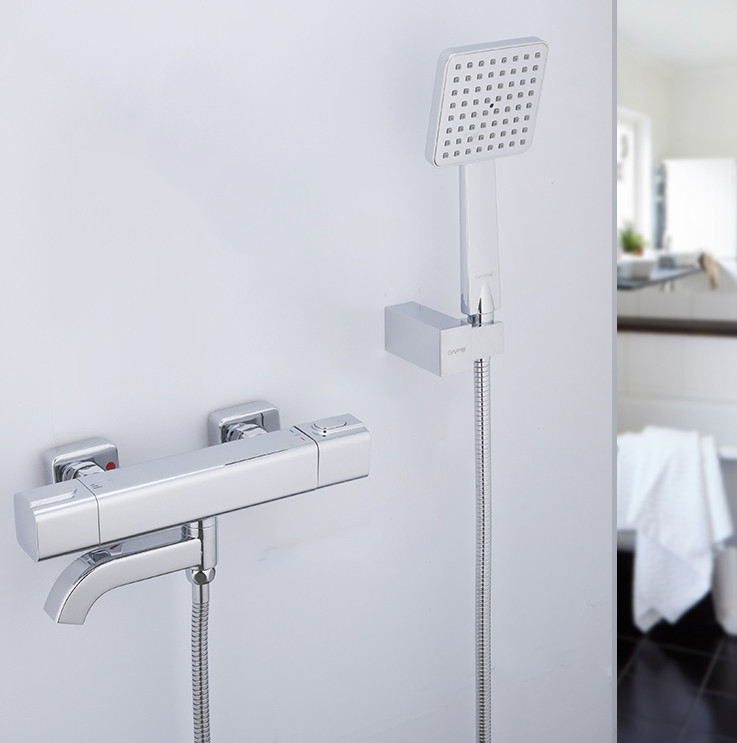 Смеситель д/ванны GAPPO G3291 латунь /хром /термостат /лейка 1 реж., - миниатюра №7