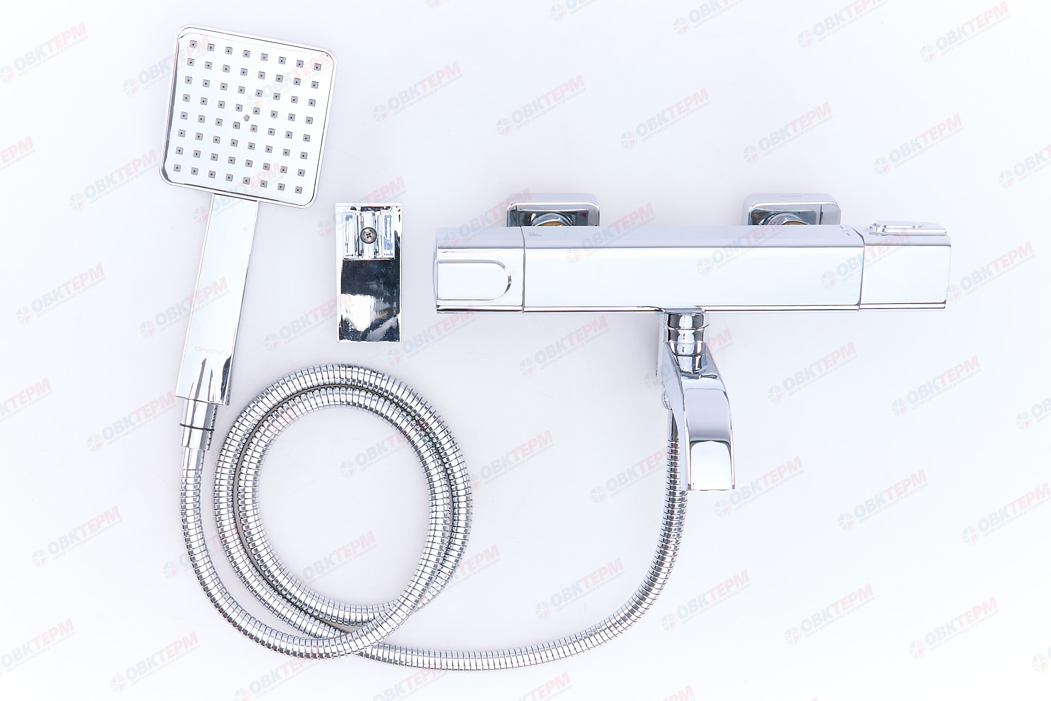 Смеситель д/ванны GAPPO G3291 латунь /хром /термостат /лейка 1 реж., - миниатюра №8