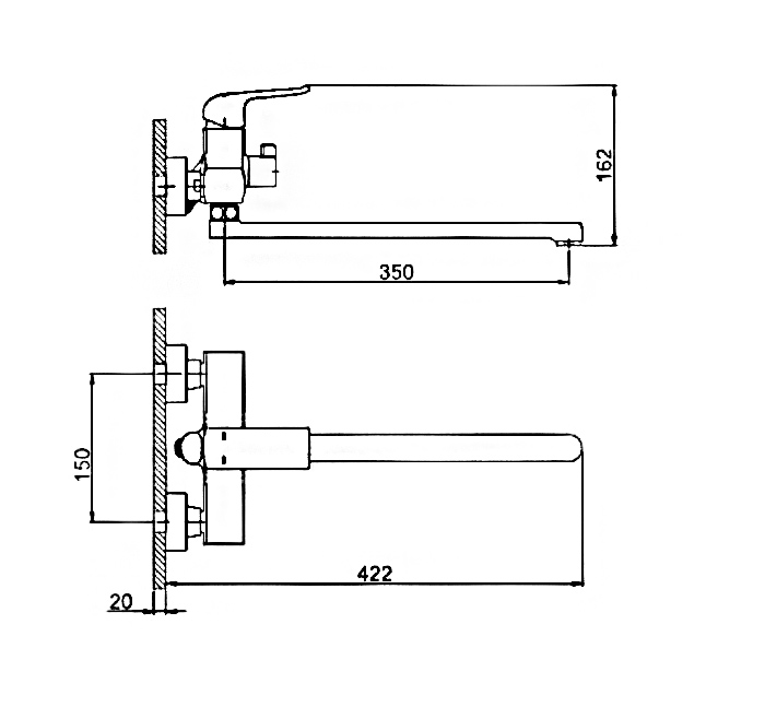 Смеситель д/ванны GAPPO G2250 латунь /черный /Ø35мм /лейка 3 реж - Изображение №2