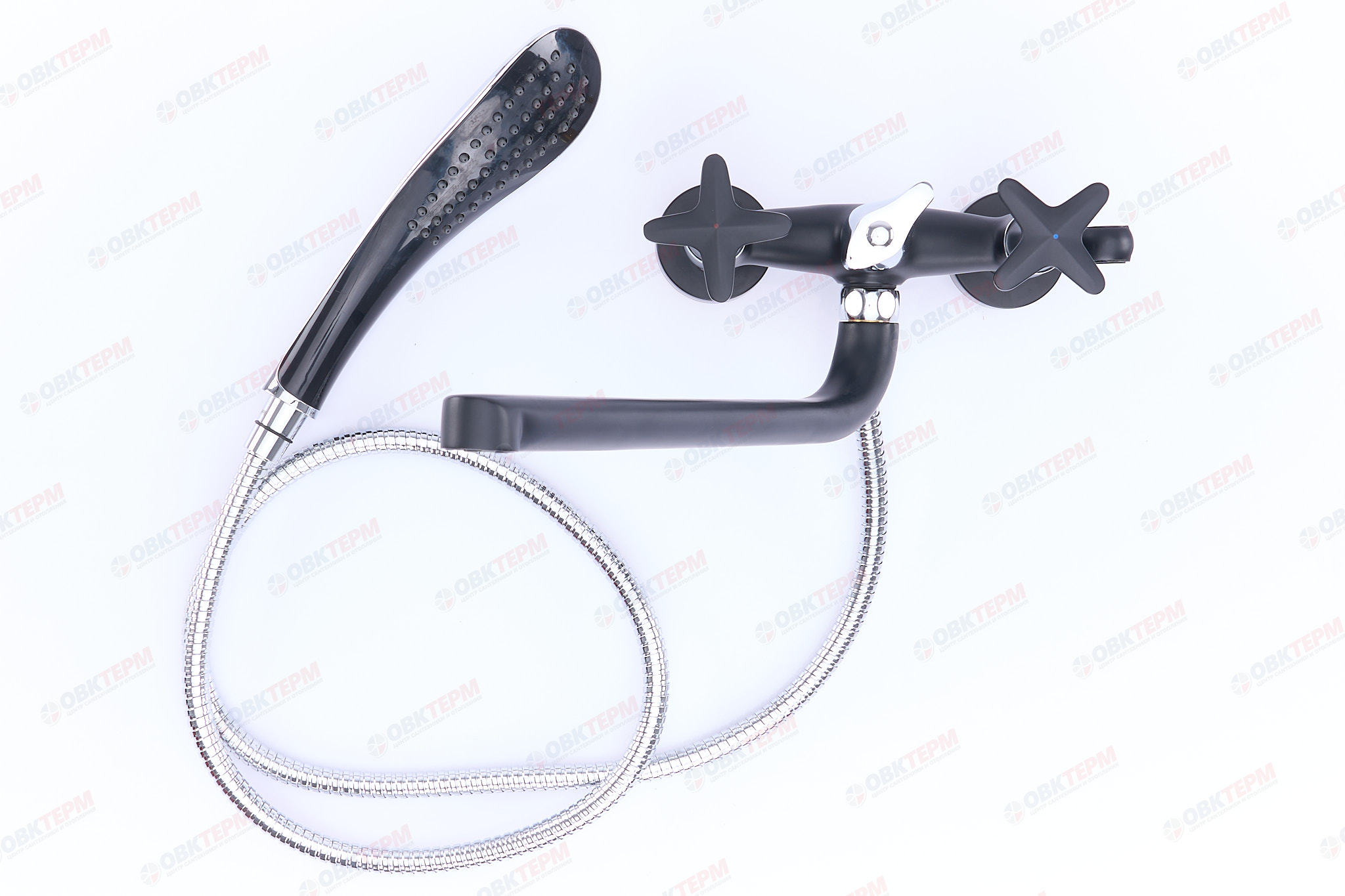 Смеситель д/ванны черный  G2251  (длинный гусак 35 см, евро перекл. 90, п/об)  GAPPO - миниатюра №6