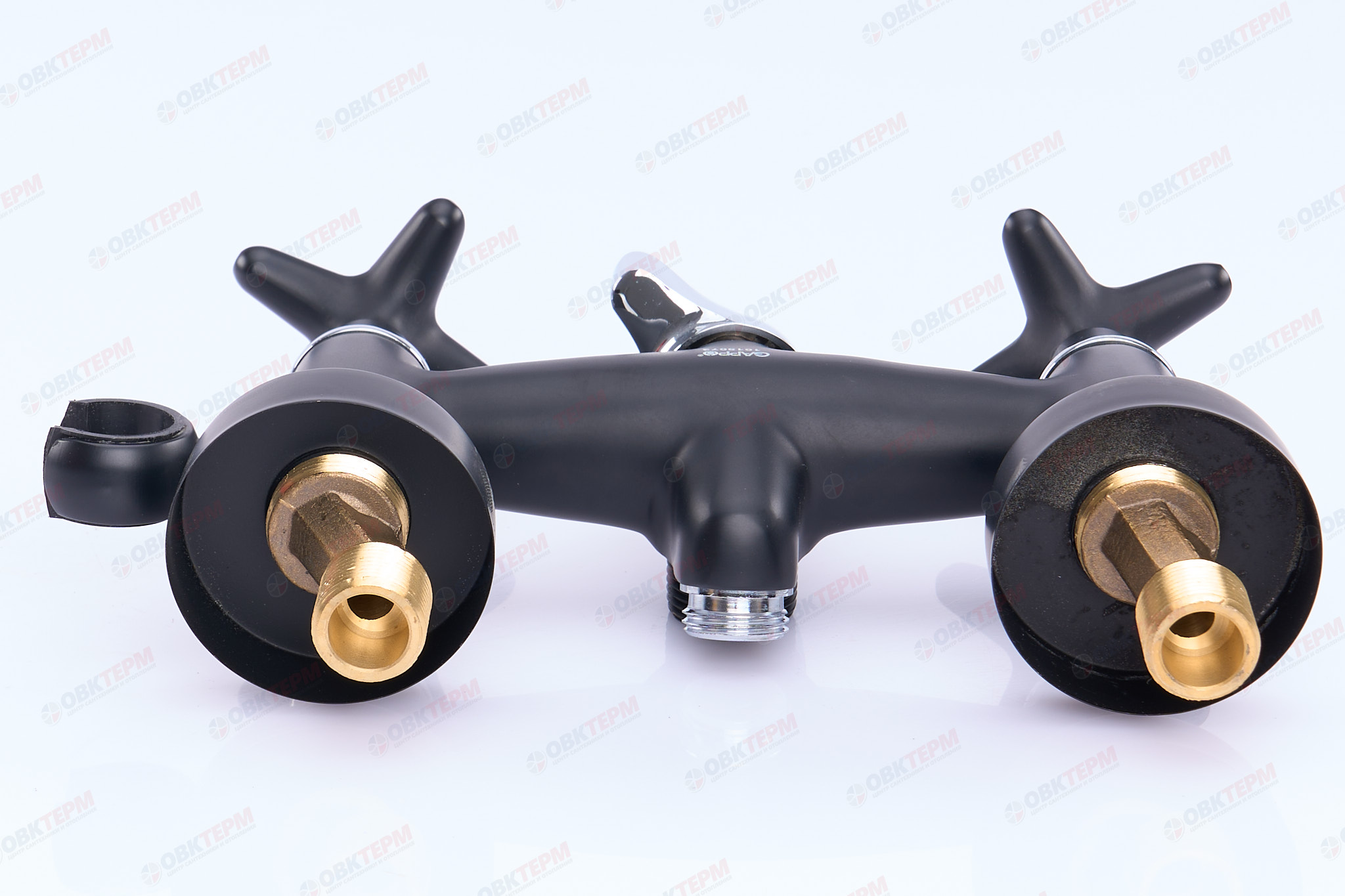 Смеситель д/ванны черный  G2251  (длинный гусак 35 см, евро перекл. 90, п/об)  GAPPO - Изображение №3