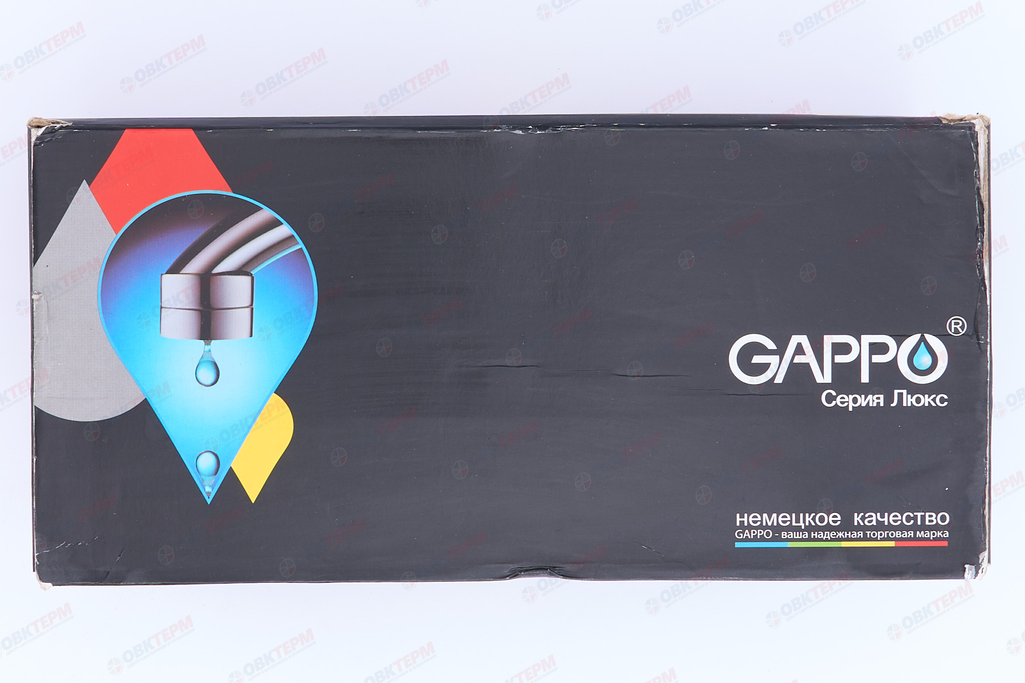 Смеситель д/ванны черный  G2251  (длинный гусак 35 см, евро перекл. 90, п/об)  GAPPO - Изображение №5