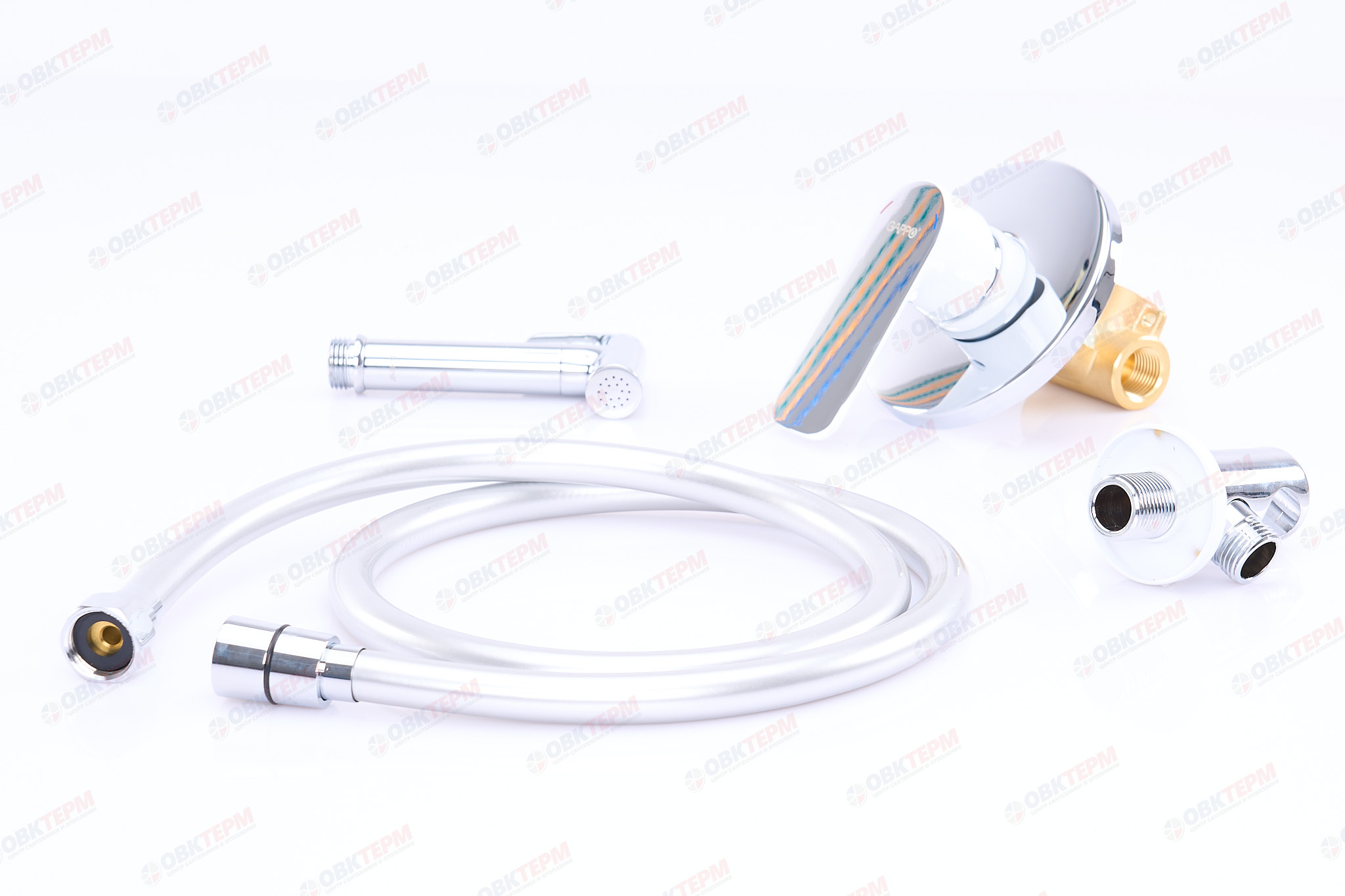 Смеситель с гигиеническим душем GAPPO G7248 латунь /белый/хром - миниатюра №5