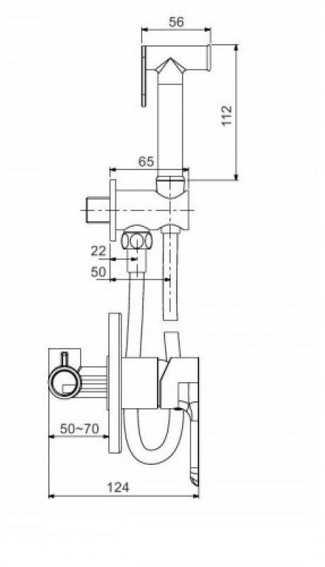Смеситель с гигиеническим душем GAPPO G7248 латунь /белый/хром - миниатюра №3
