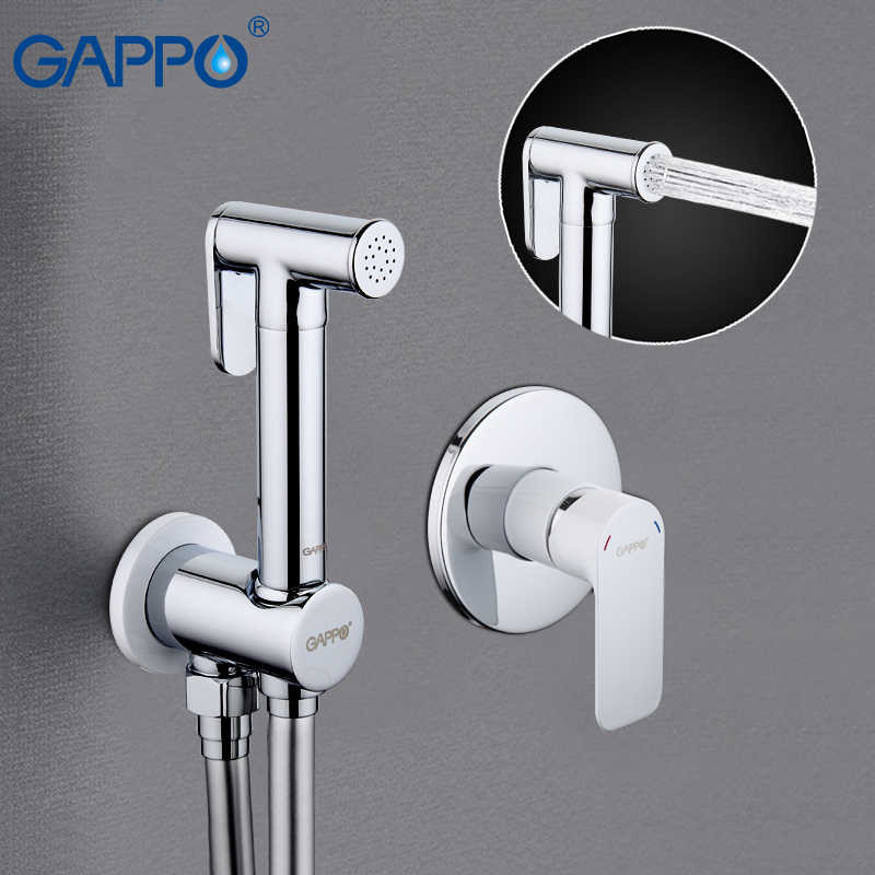 Смеситель с гигиеническим душем GAPPO G7248 латунь /белый/хром - миниатюра №2