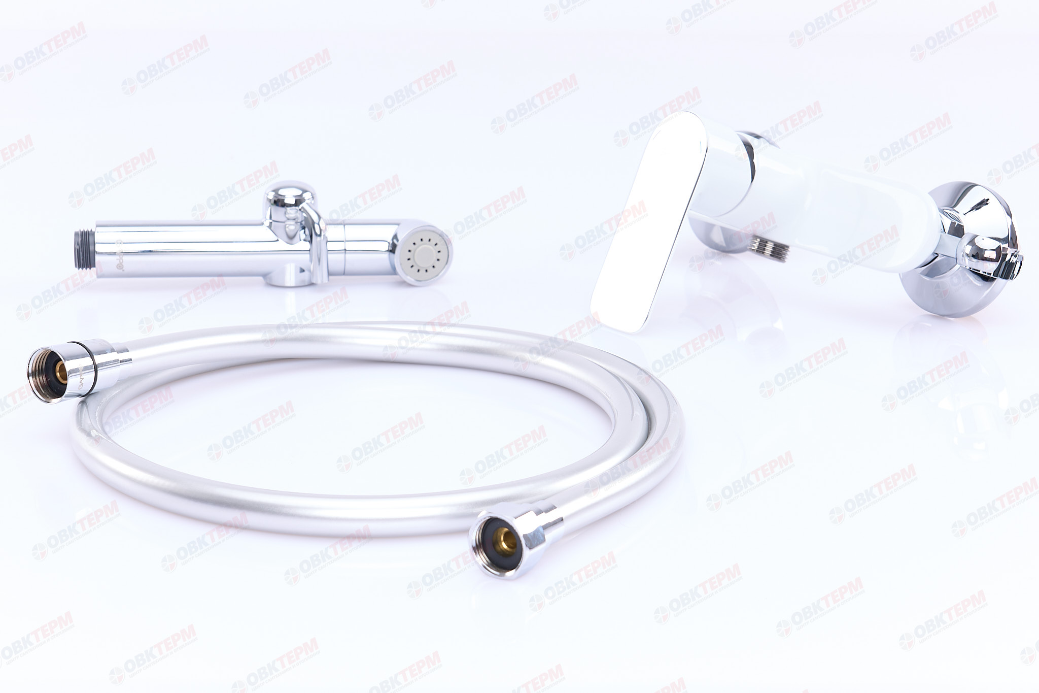 Смеситель с гигиеническим душем GAPPO G2048-8 латунь /белый - миниатюра №10