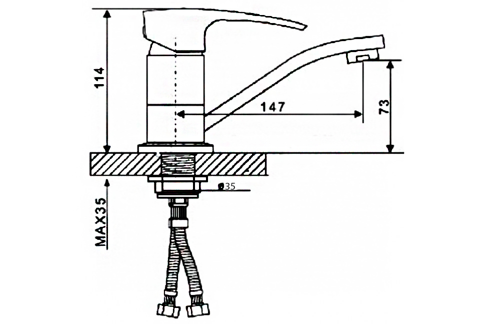 Смеситель д/кухни белый  G4507-7*              GAPPO - миниатюра №8