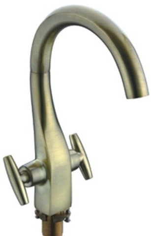 Смеситель д/кухни бронза  G4031-4 (высокий гусак, на гайке, п/об)  GAPPO - Изображение №1