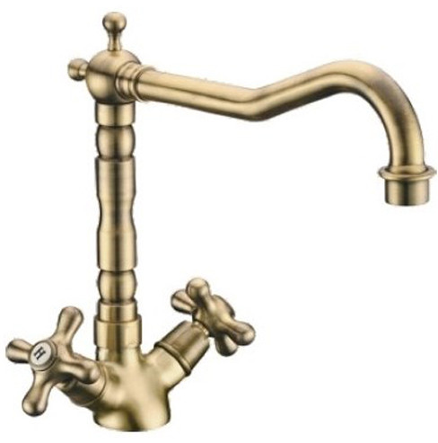 Смеситель д/кухни бронза  G4063-4 ( (высокий гусак, на шпильке, п/об))  GAPPO - Изображение №1