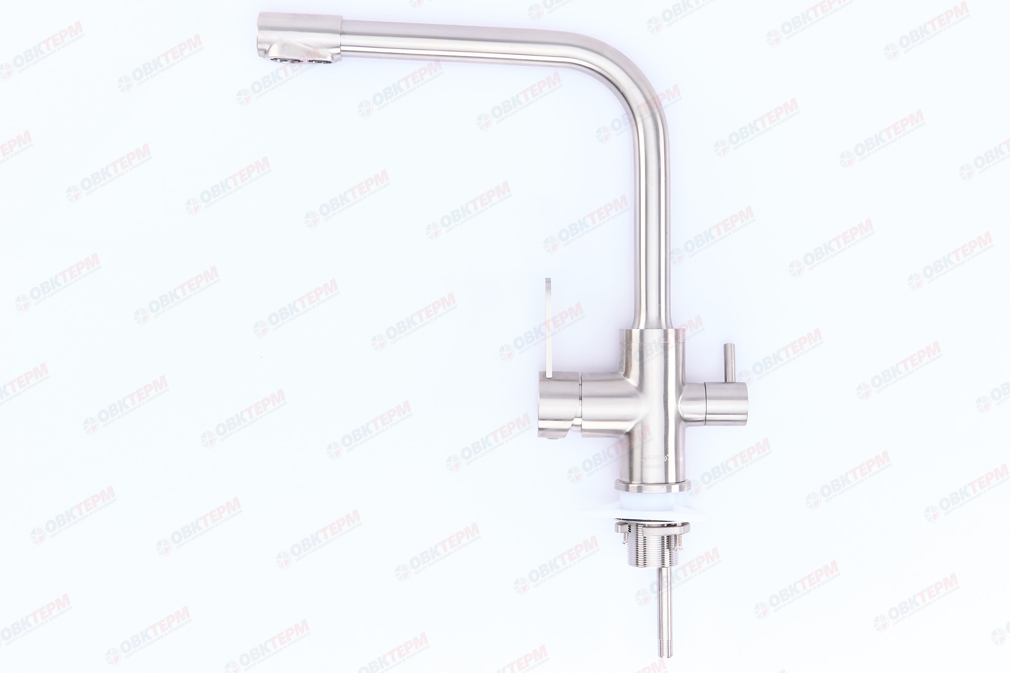 Смеситель д/кухни под ФИЛЬТР GAPPO G4399-1 нерж/сталь /35мм /шпилька - Изображение №4