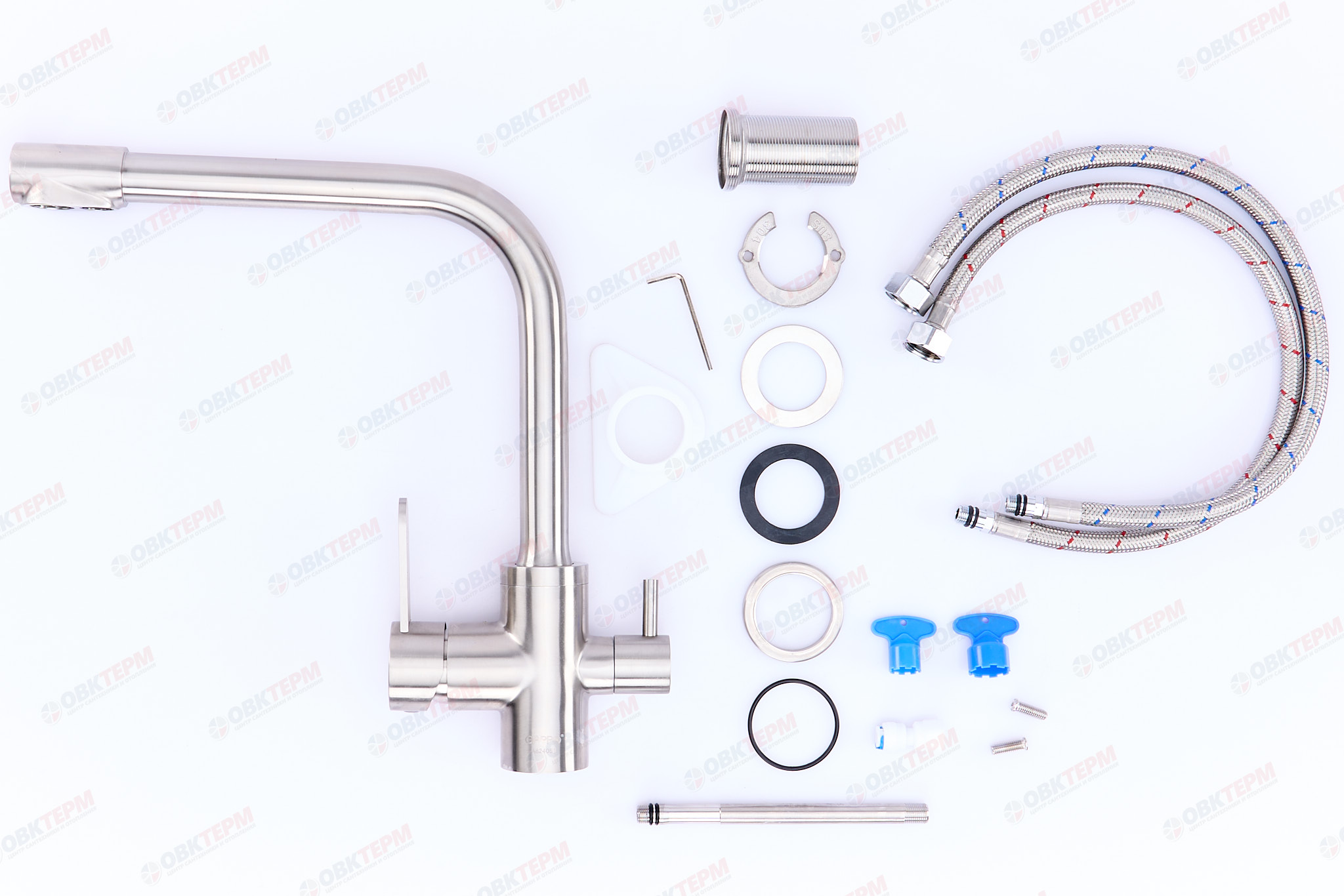 Смеситель д/кухни под ФИЛЬТР GAPPO G4399-1 нерж/сталь /35мм /шпилька - Изображение №5