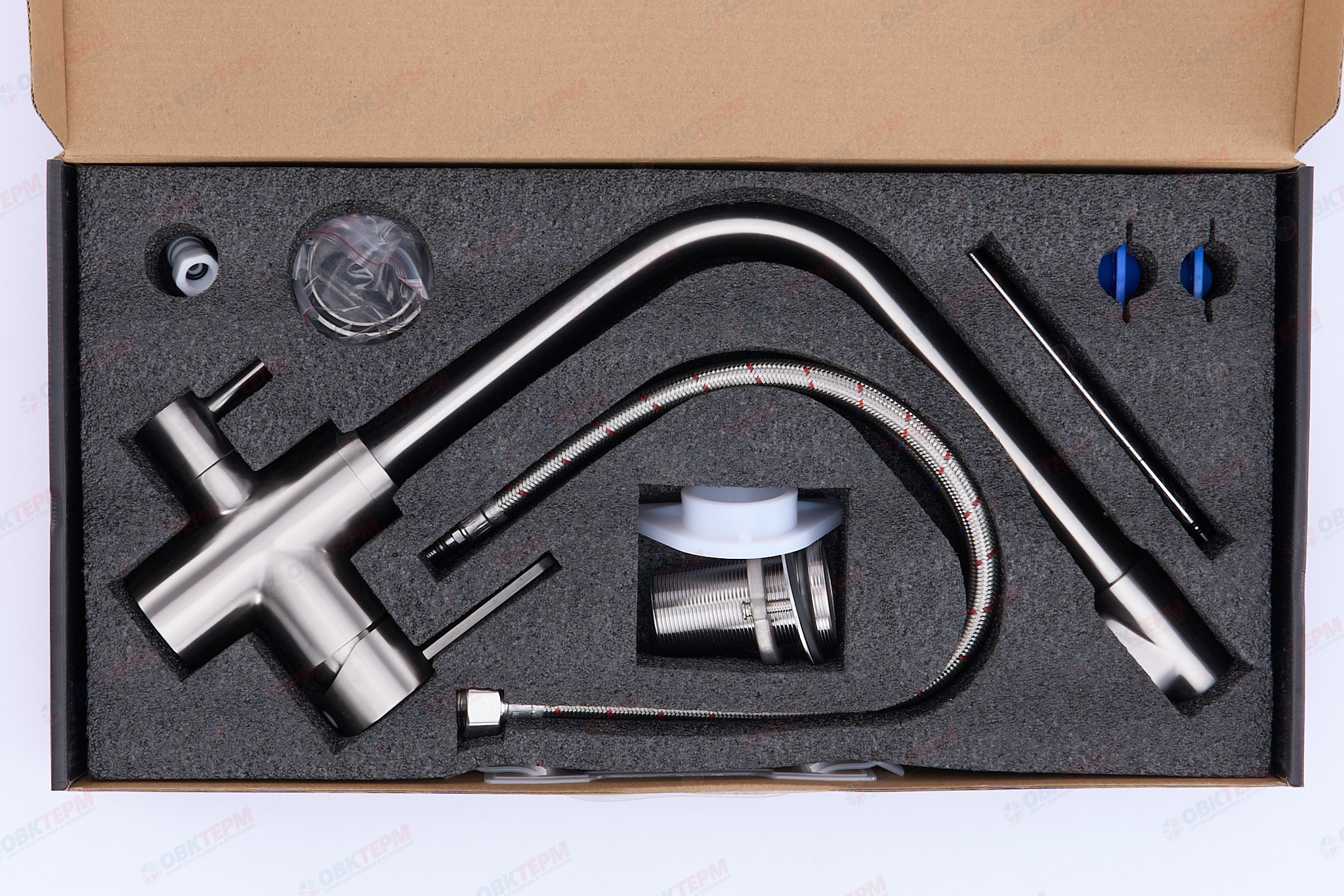 Смеситель д/кухни под ФИЛЬТР GAPPO G4399-1 нерж/сталь /35мм /шпилька - миниатюра №7