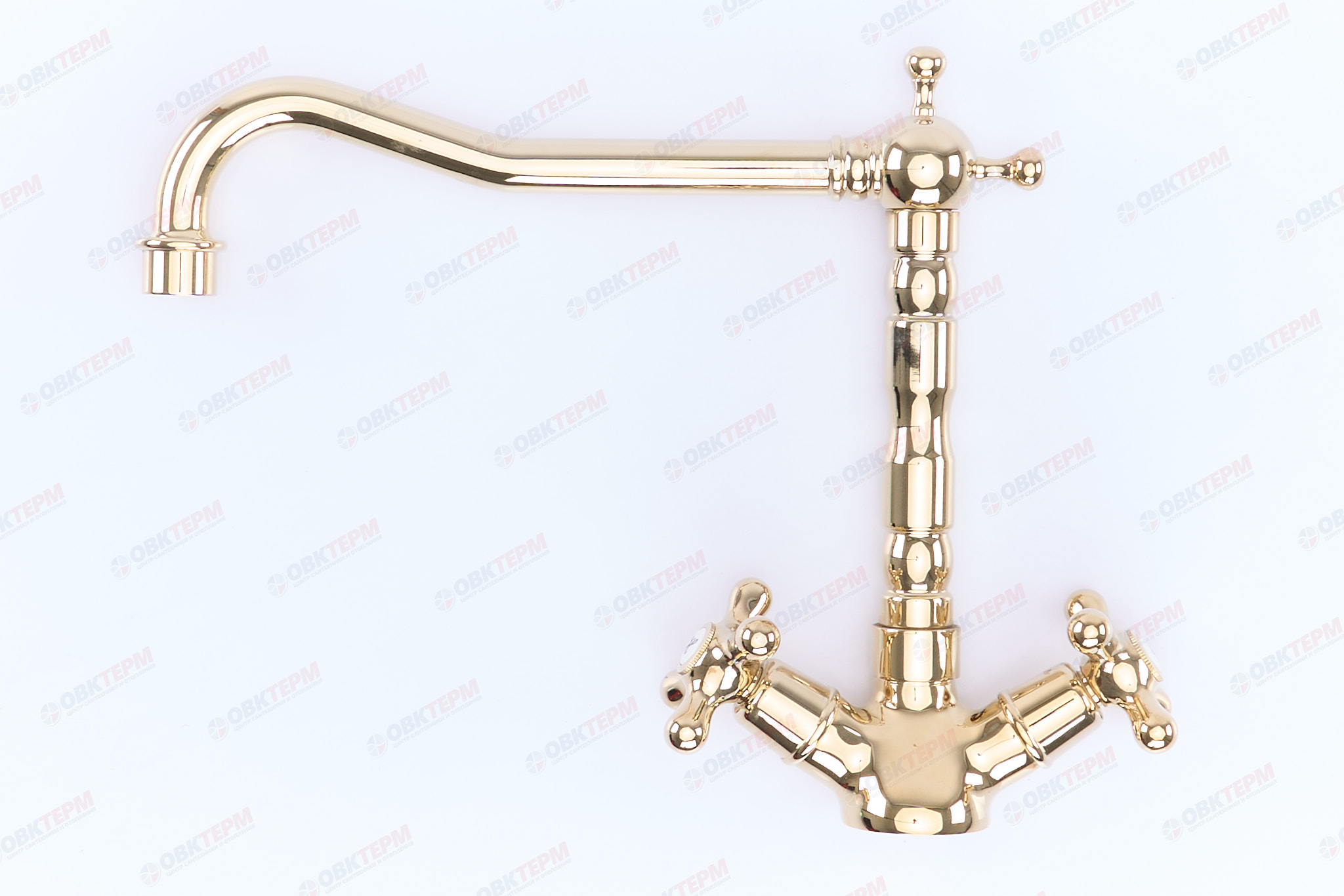 Смеситель д/кухни плзолоч  G4063-6* ( (высокий гусак, на шпильке, п/об))  GAPPO - Изображение №4