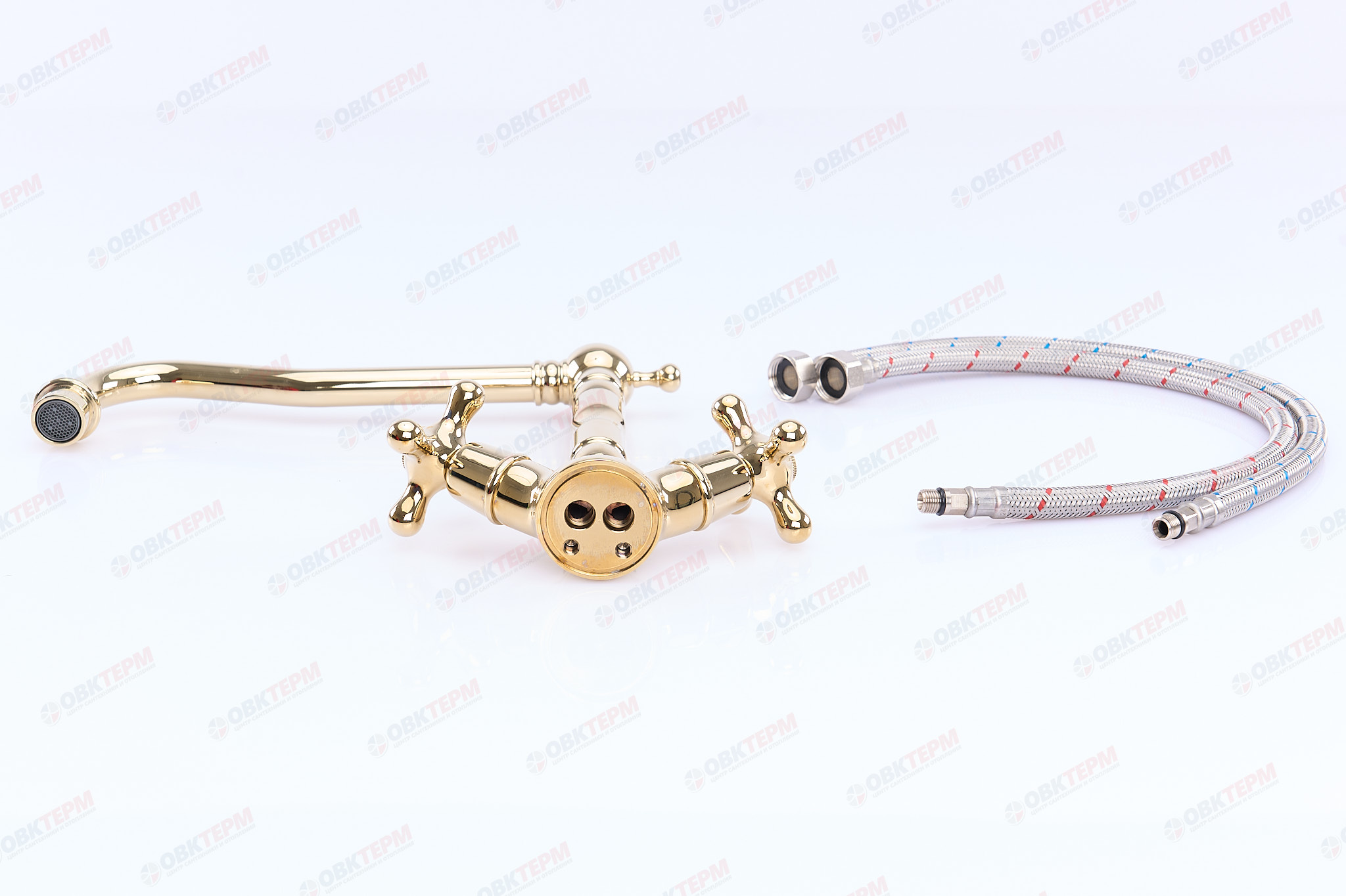 Смеситель д/кухни плзолоч  G4063-6* ( (высокий гусак, на шпильке, п/об))  GAPPO - миниатюра №6