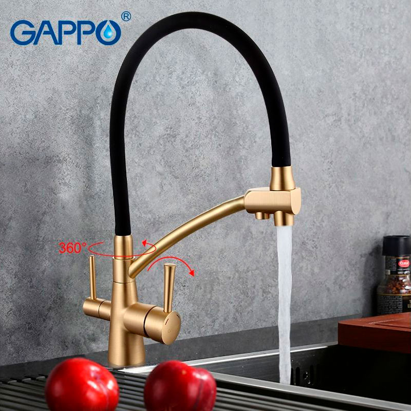 Смеситель д/кухни под ФИЛЬТР GAPPO G4398-1 латунь /бронза /Ø35 /шпилька - миниатюра №3