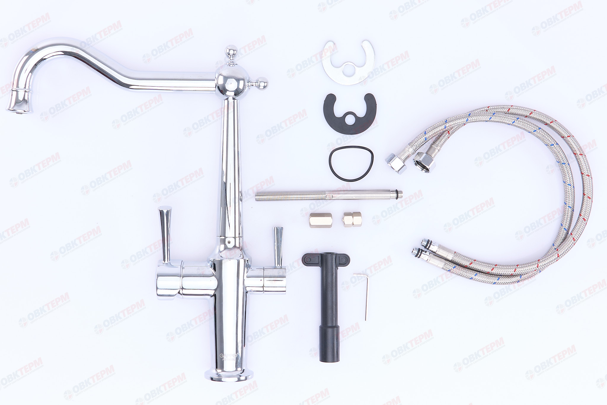 Смеситель д/кухни под ФИЛЬТР GAPPO G4398-14 хром (Ø35, на шпильке) - миниатюра №5