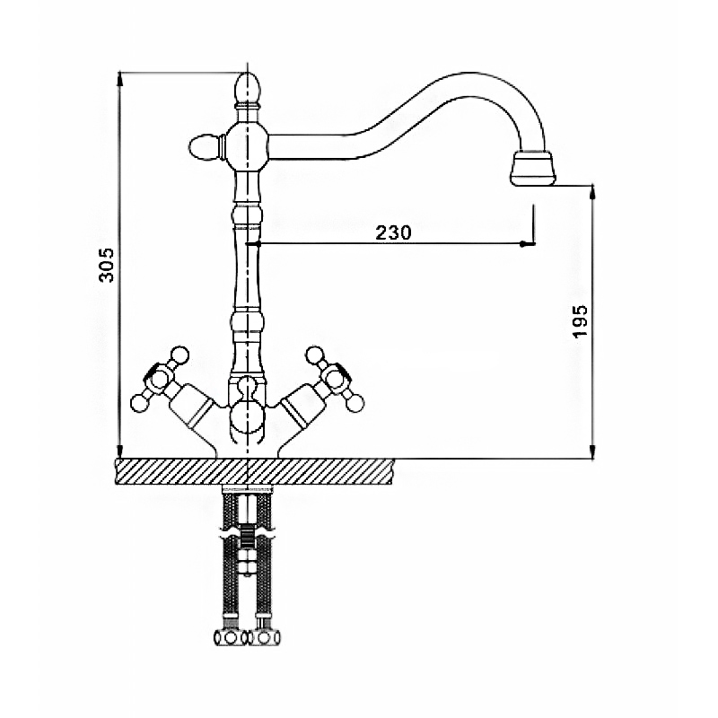 Смеситель д/кухни под ФИЛЬТР GAPPO G4398-2* хром - миниатюра №2