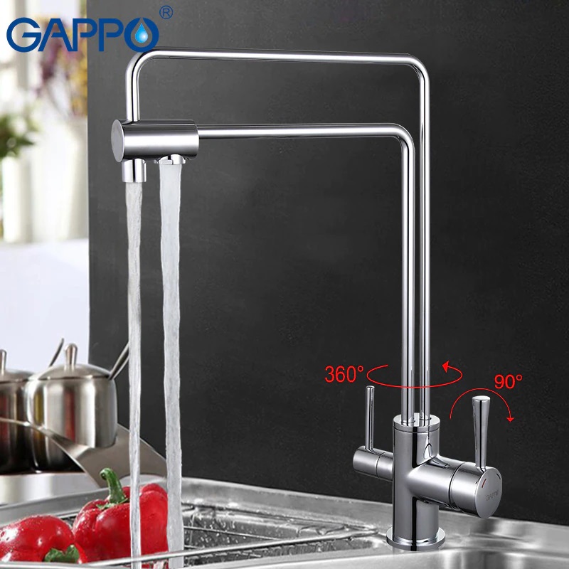 Смеситель д/кухни под ФИЛЬТР GAPPO G4398-5 латунь /хром  РАСПРОДАЖА - миниатюра №2