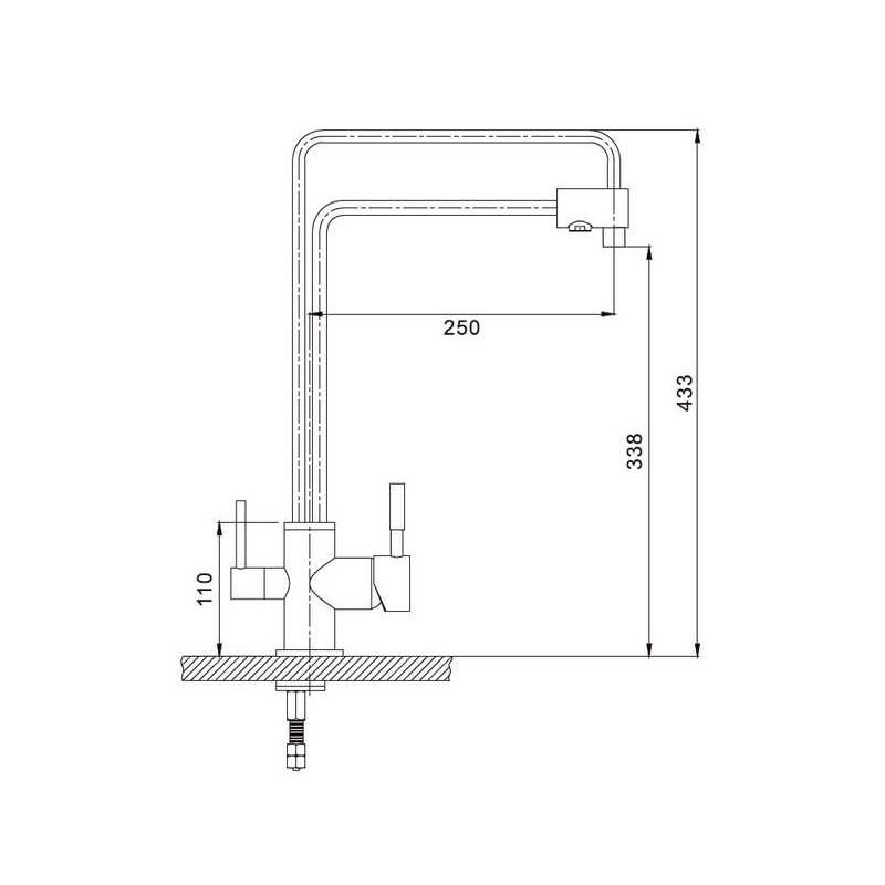 Смеситель д/кухни под ФИЛЬТР GAPPO G4398-6 латунь /бронза - миниатюра №3