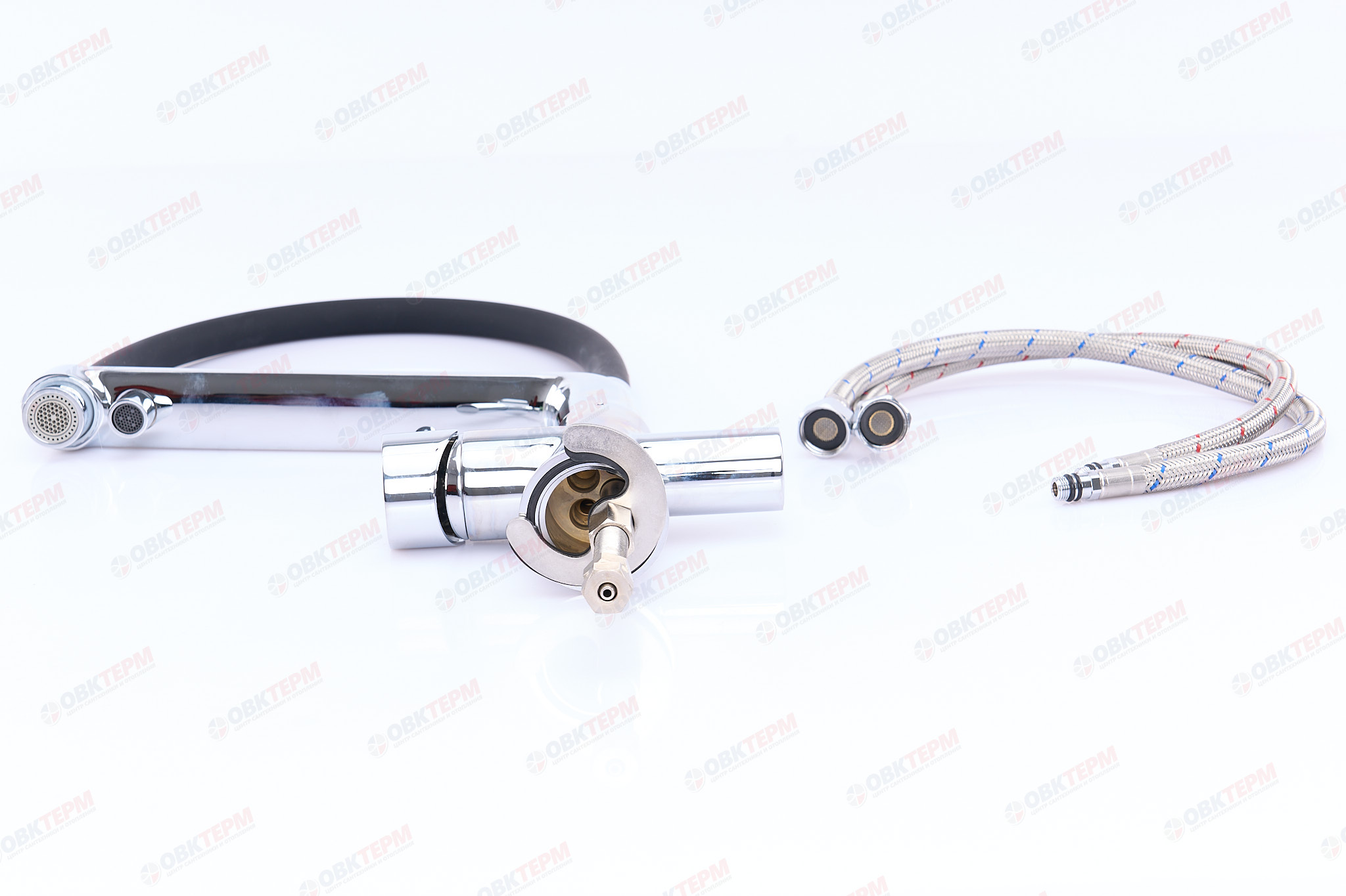 Смеситель д/кухни под ФИЛЬТР GAPPO G4398-7 хром /гибкий излив (Ø35, на шпильке) - миниатюра №10