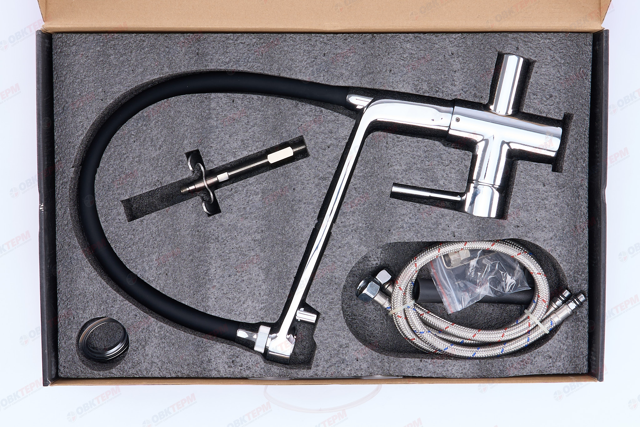 Смеситель д/кухни под ФИЛЬТР GAPPO G4398-7 хром /гибкий излив (Ø35, на шпильке) - миниатюра №11