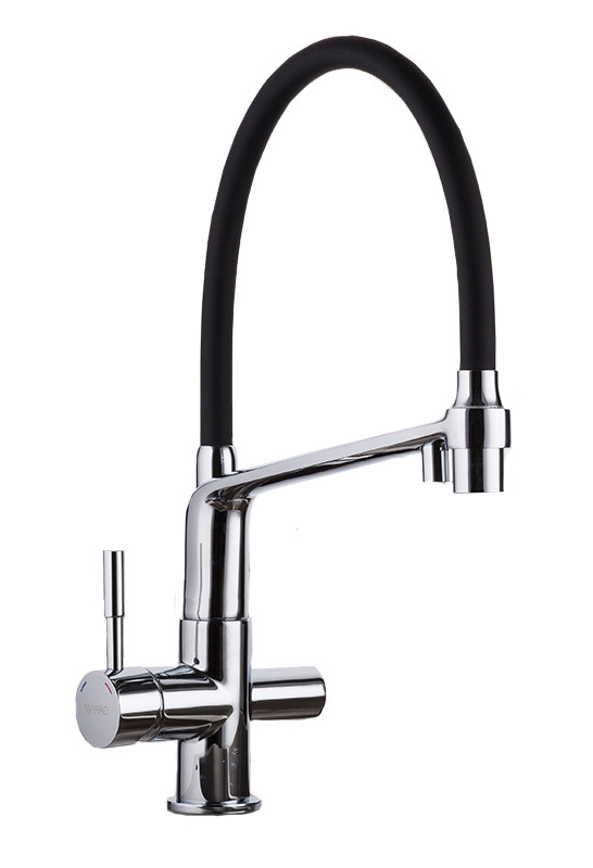 Смеситель д/кухни под ФИЛЬТР GAPPO G4398-7 хром /гибкий излив (Ø35, на шпильке) - изображение №1