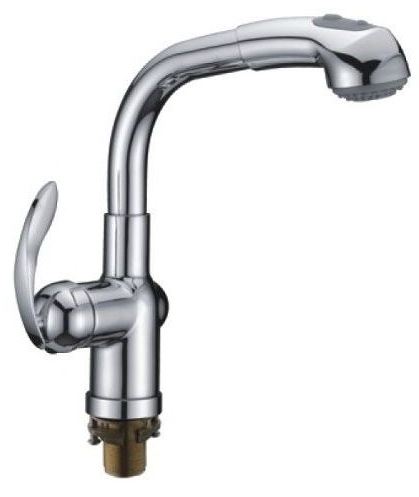 Смеситель д/кухни хром  G1052-2 *   (ф40, выдвижная лейка, на гайке)   GAPPO - изображение №1