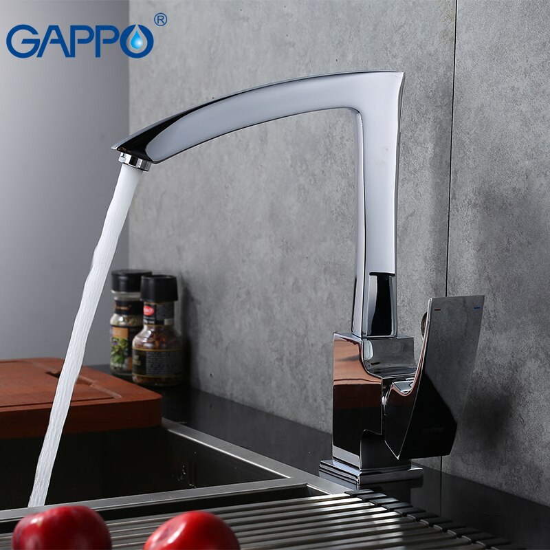 Смеситель д/кухни GAPPO G4007 латунь /хром (ф35, высокий гуск, на гайке) - миниатюра №3
