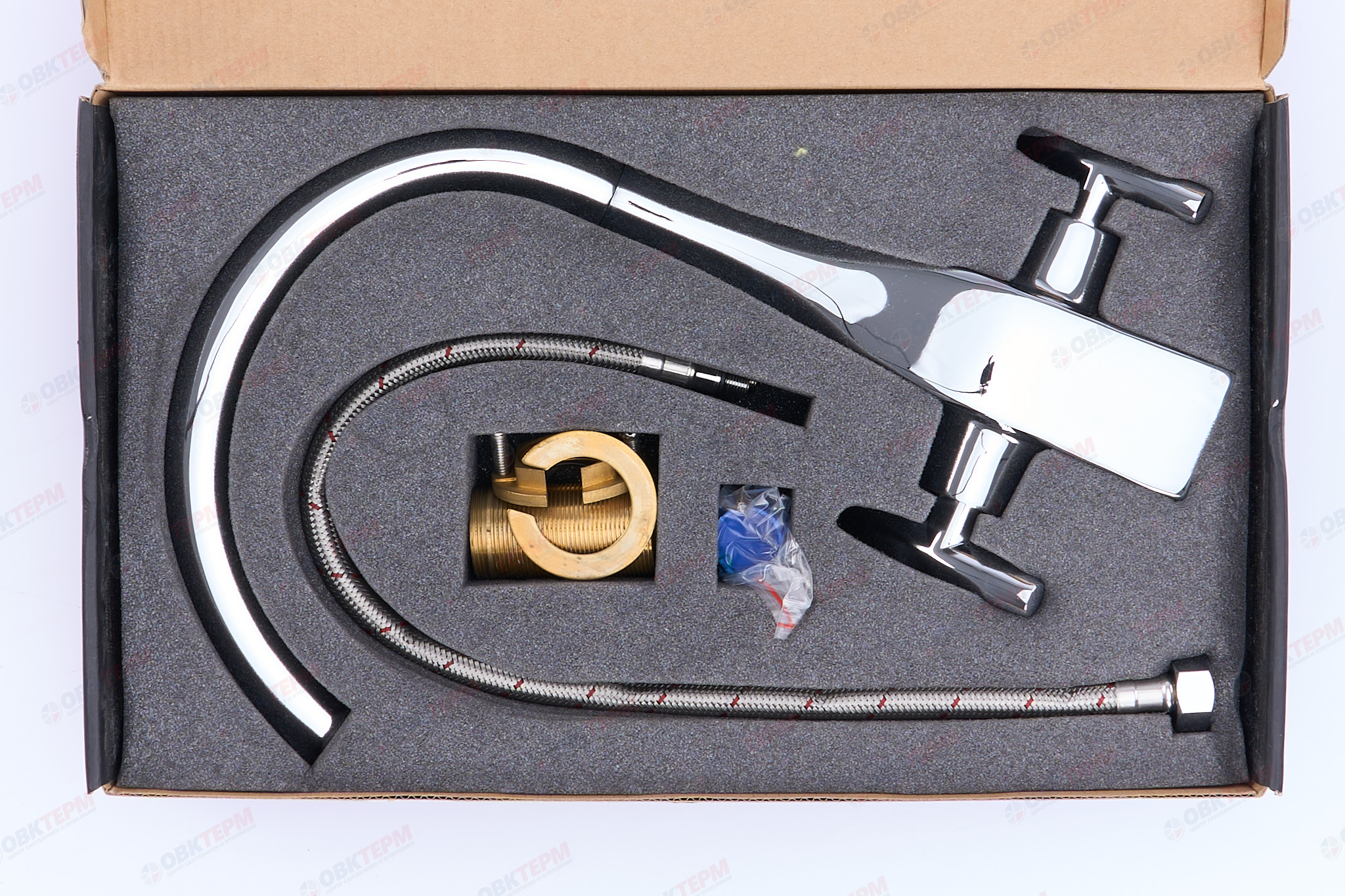 Смеситель д/кухни хром  G4031*       (высокий гуск, на гайке,п/об)  GAPPO - миниатюра №6