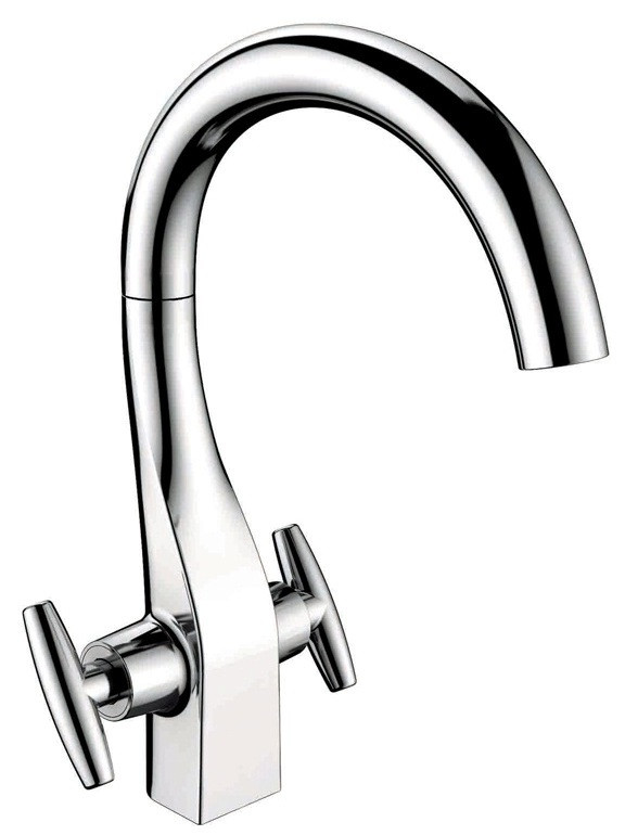 Смеситель д/кухни хром  G4031*       (высокий гуск, на гайке,п/об)  GAPPO - Изображение №1