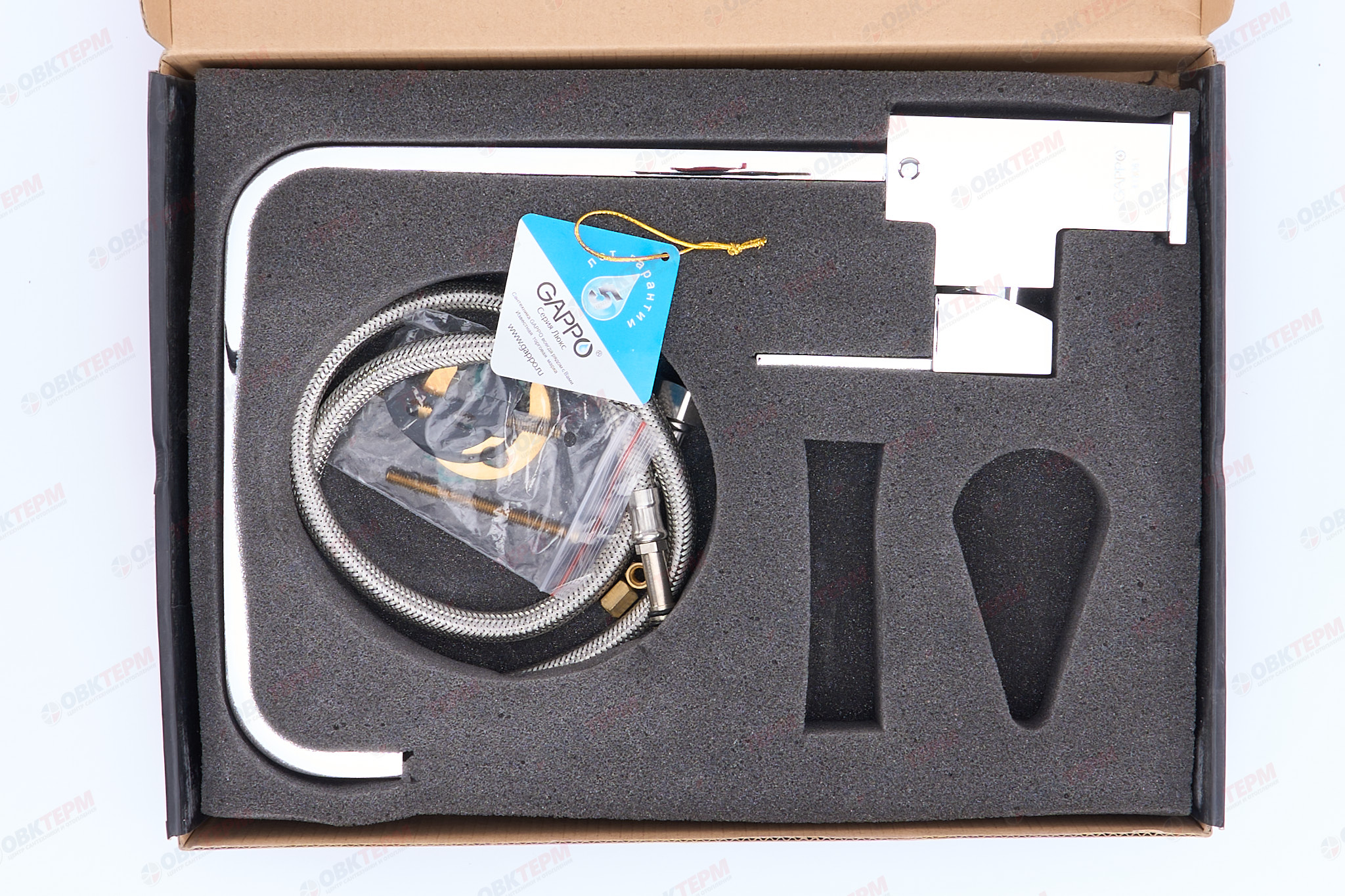 Смеситель д/кухни хром  G4040*       (ф25, высокий гуск, на шпильке)  GAPPO - миниатюра №6