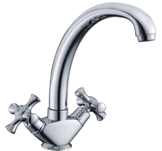 Смеситель д/кухни буксовый GAPPO G4142 латунь /хром /шпилька /керам. кран-буксы) - Изображение №1