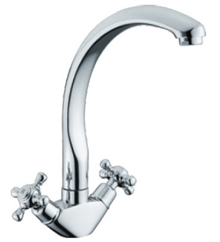 Смеситель д/кухни буксовый GAPPO G4145 латунь /хром /высокий /шпилька /керам. кран-буксы - Изображение №1