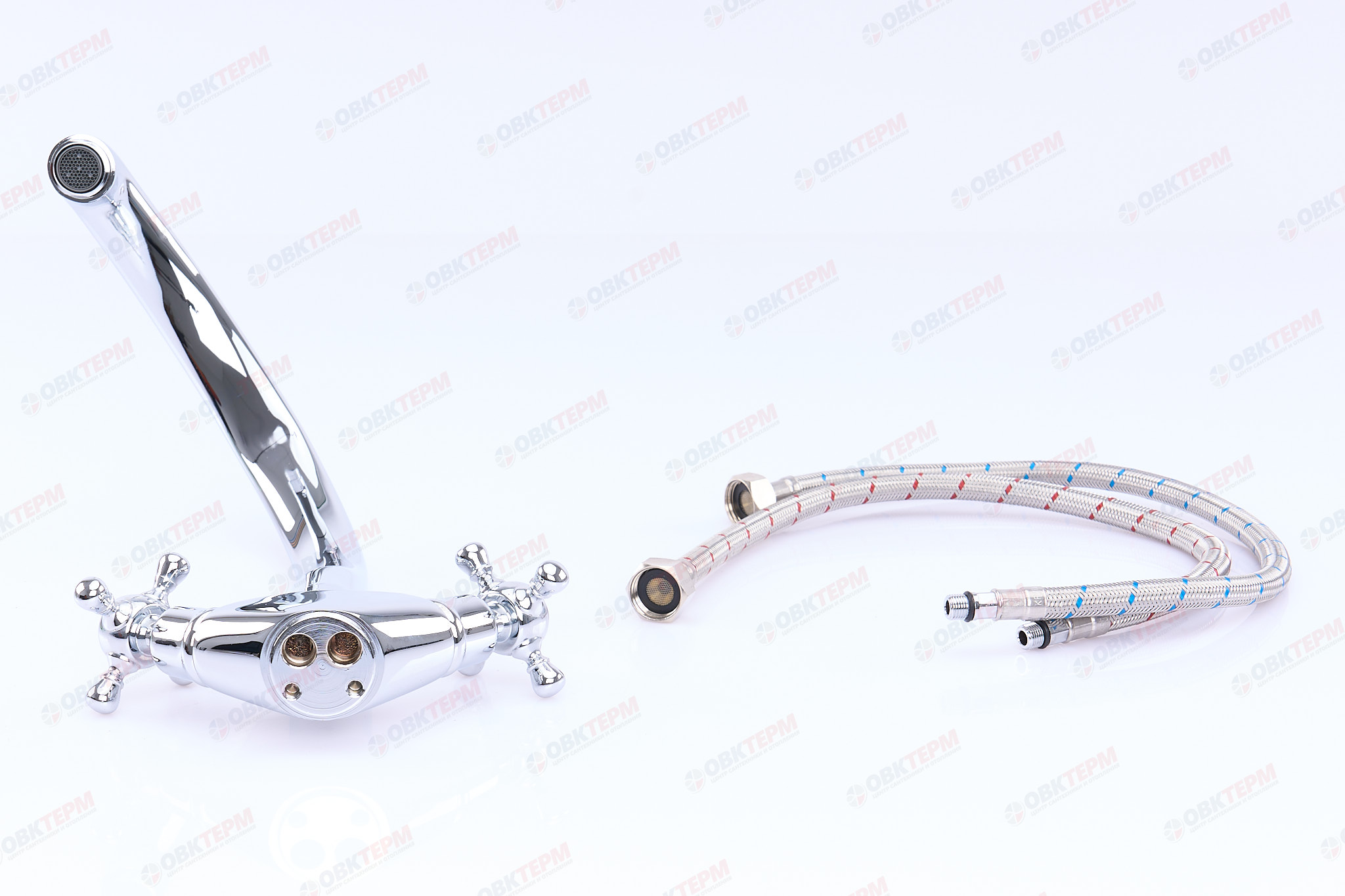 Смеситель д/кухни буксовый GAPPO G4145 латунь /хром /высокий /шпилька /керам. кран-буксы - миниатюра №6