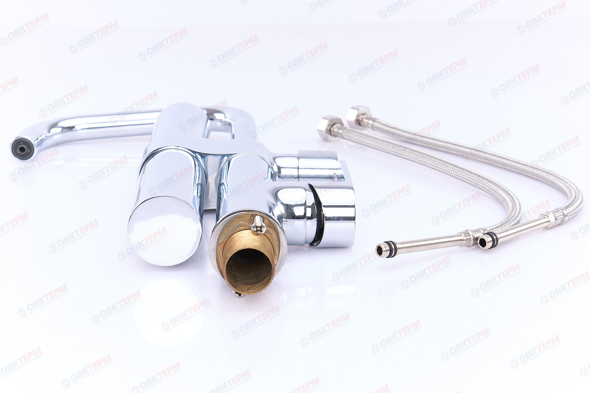 Смеситель моно хром  G4352-1* ( на гайке, с подключением фильтра G34302)  GAPPO - миниатюра №10