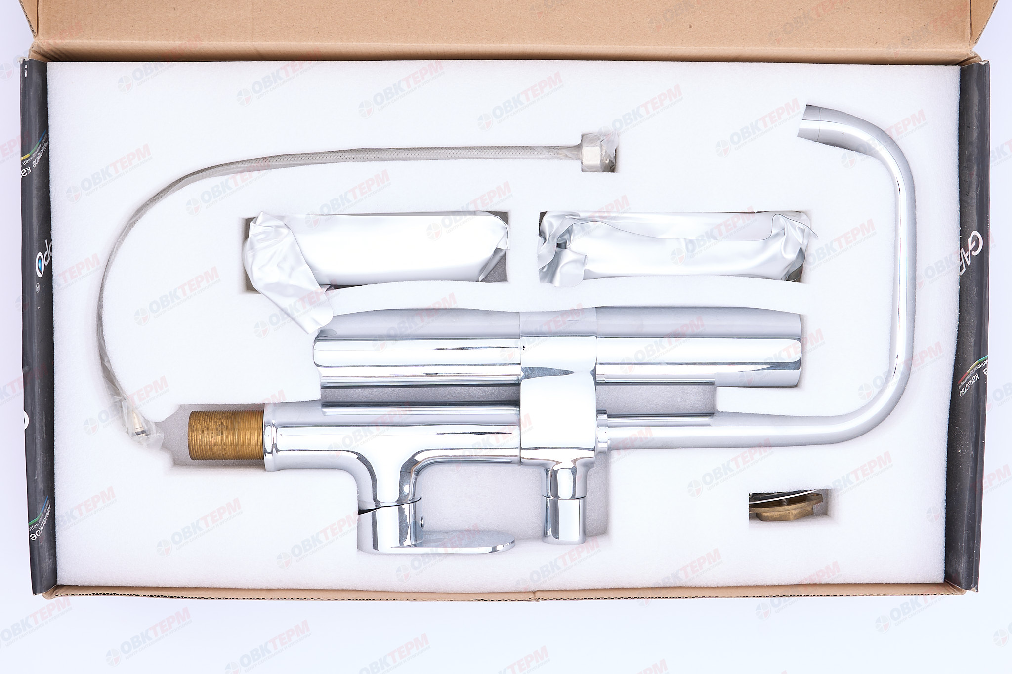 Смеситель моно хром  G4352-1* ( на гайке, с подключением фильтра G34302)  GAPPO - миниатюра №11