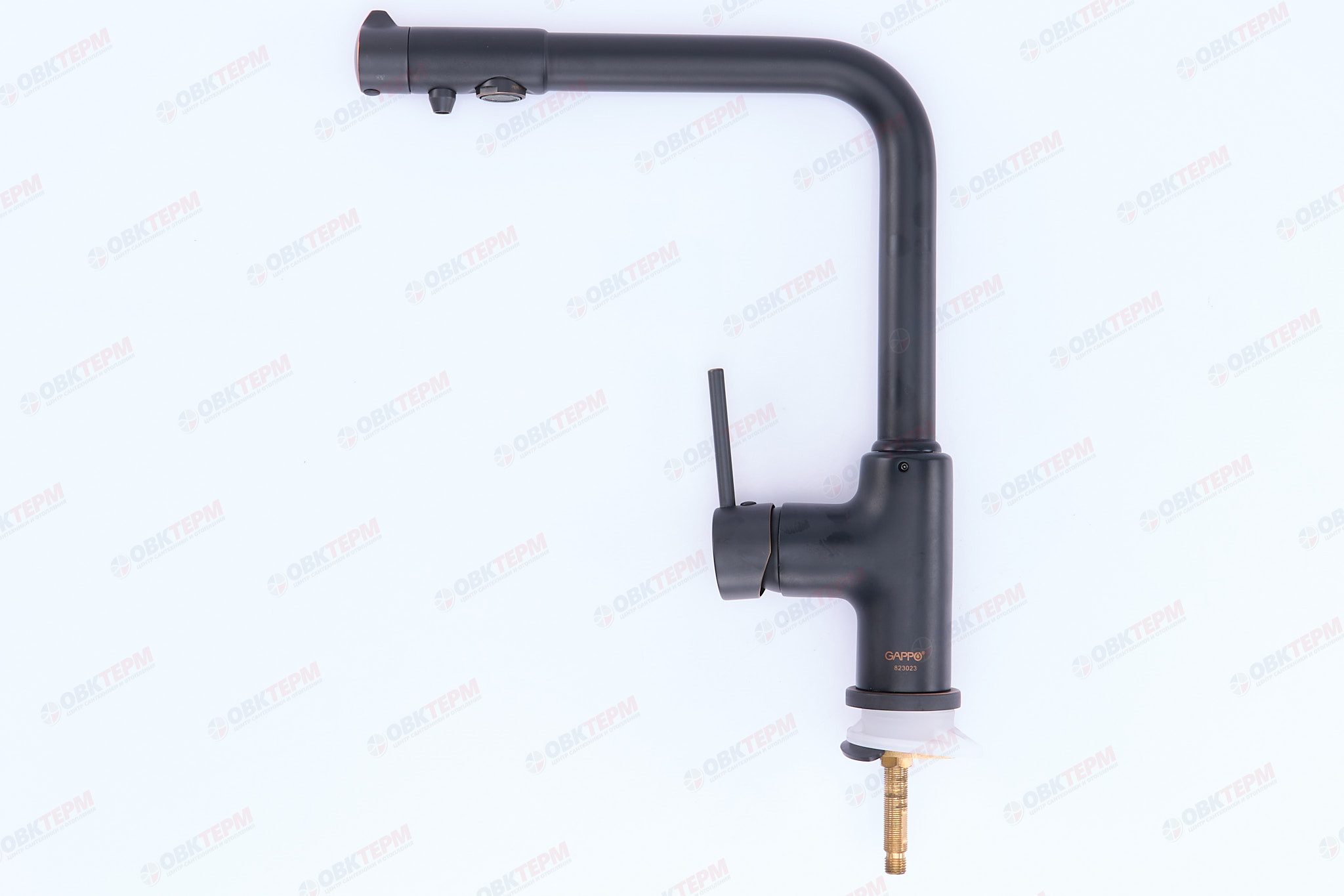 Смеситель д/кухни под ФИЛЬТР GAPPO G4390-10 латунь /черный /ф35 /шпилька - Изображение №4