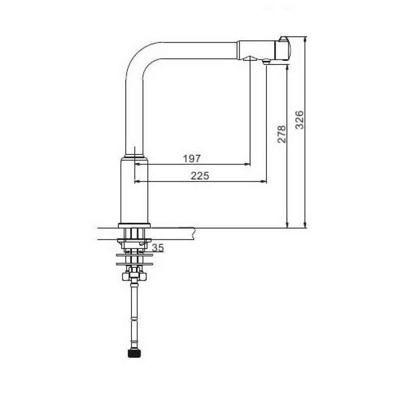Смеситель д/кухни под ФИЛЬТР GAPPO G4390-10 латунь /черный /ф35 /шпилька - Изображение №2