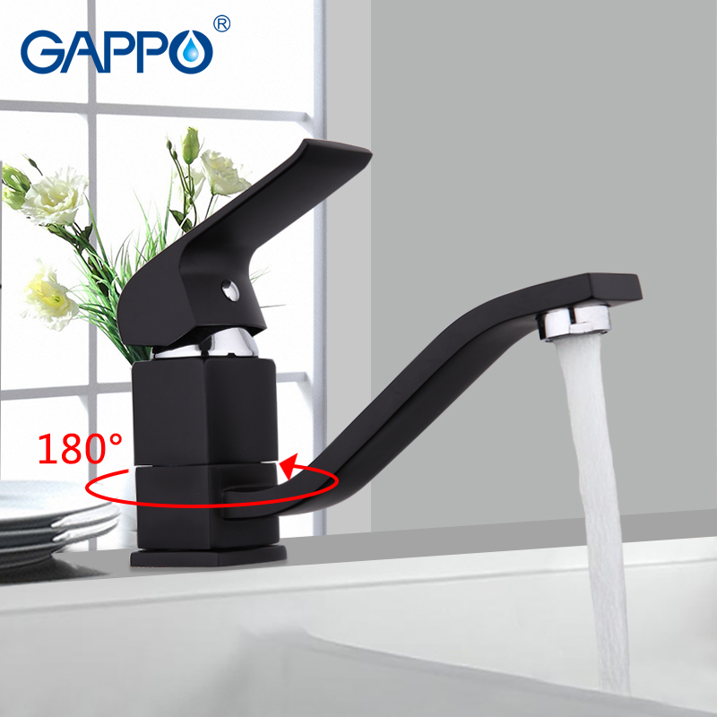 Смеситель д/кухни черный  G4550 *  (ф35, длинный гусак 15 см, на гайке)  GAPPO - Изображение №2