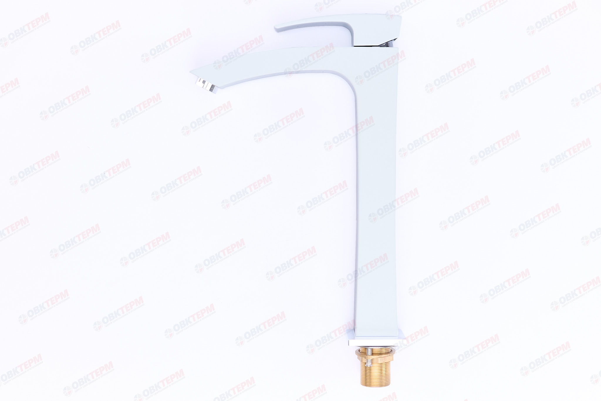 Смеситель д/раковины GAPPO G1007-18 латунь /белый/хром (высокий, Ø35, на гайке) - Изображение №4