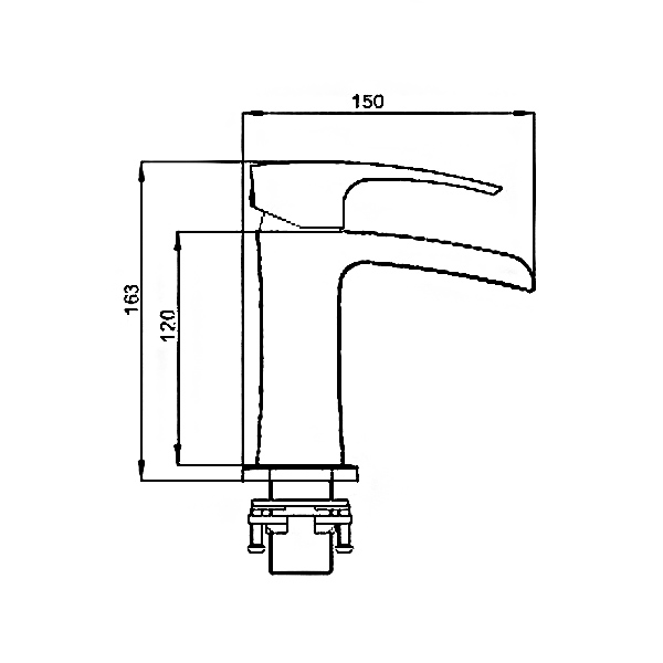 Смеситель д/раковины GAPPO G1007-30 латунь /белый /водопад (Ø35, на гайке) - миниатюра №3