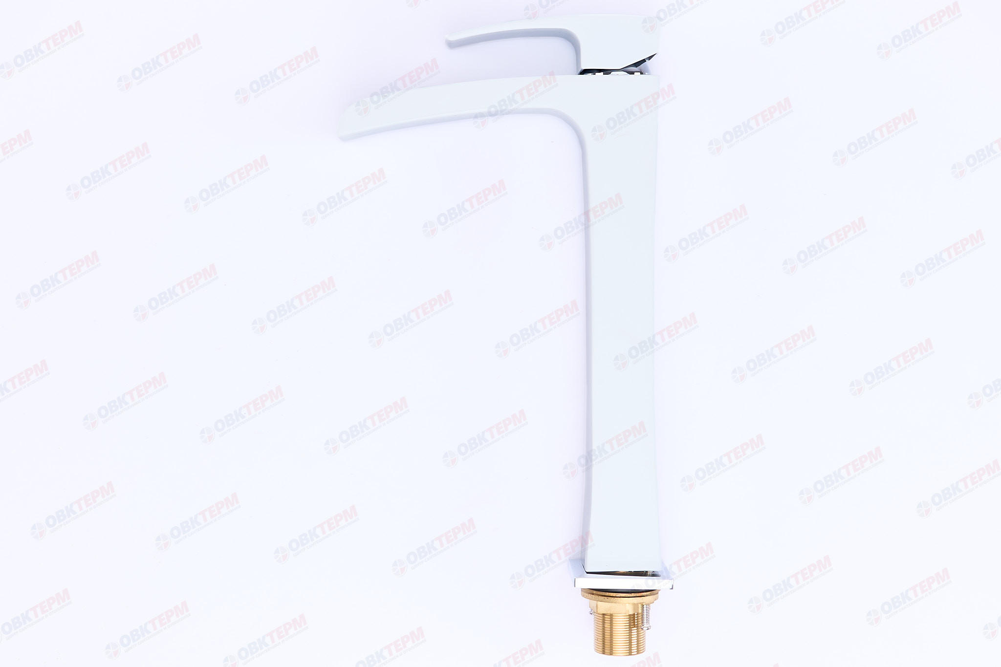 Смеситель д/раковины GAPPO G1007-31 латунь /белый /высокий /водопад (высокий, Ø35, на гайке) - миниатюра №4