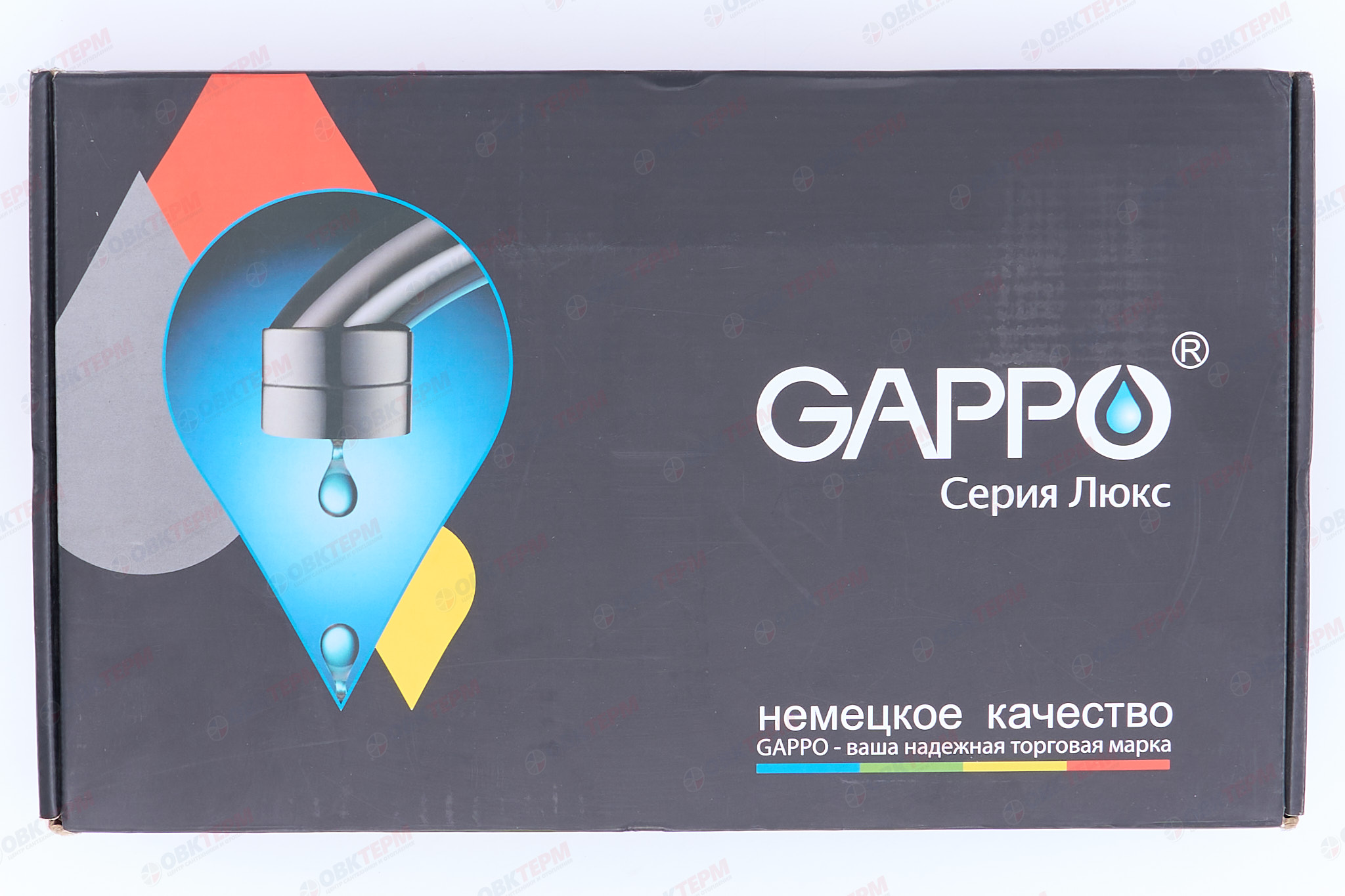 Смеситель д/раковины GAPPO G1007-31 латунь /белый /высокий /водопад (высокий, Ø35, на гайке) - миниатюра №8
